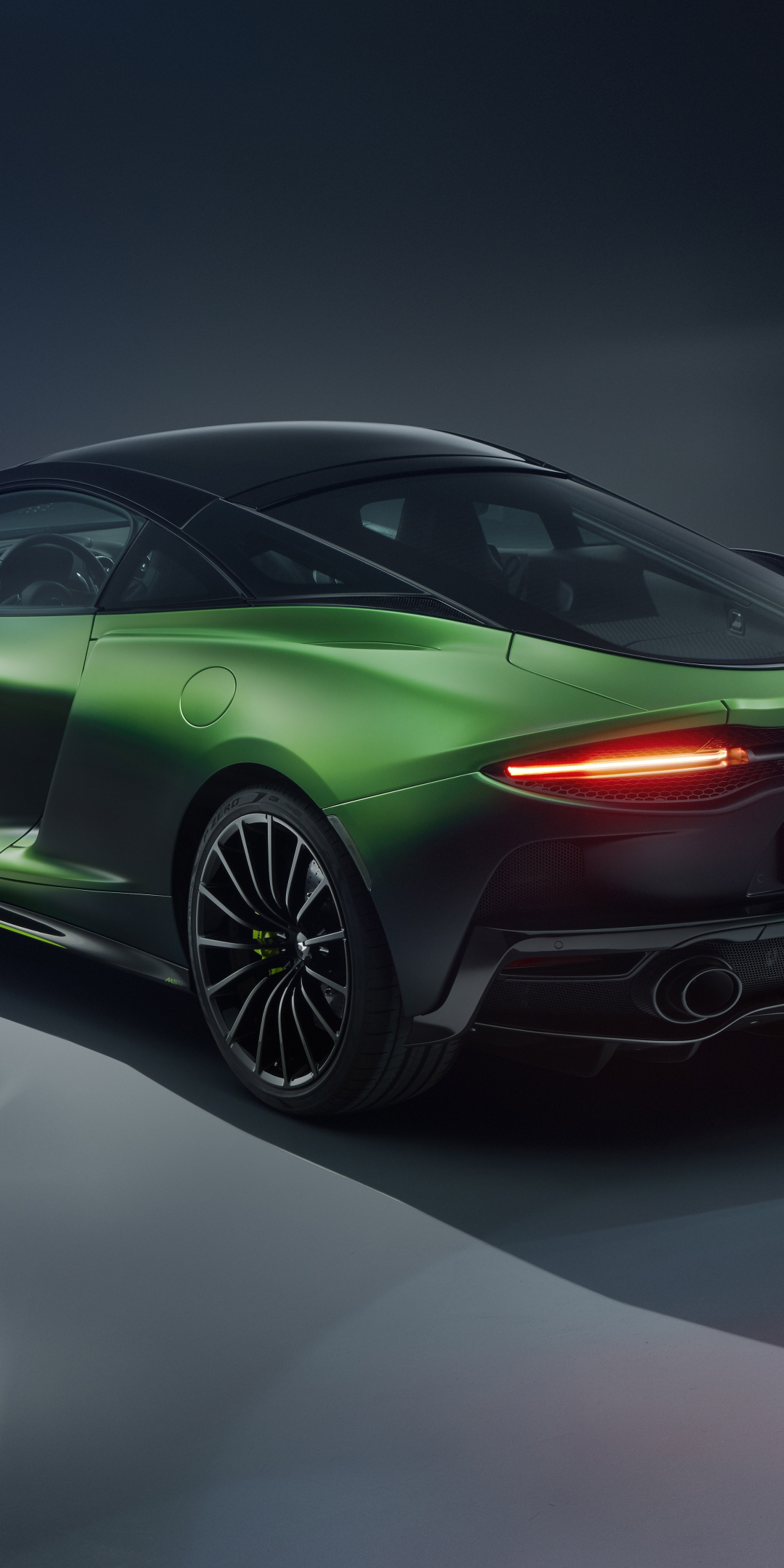 Car, Green McLaren, supercar, 1080x2160 wallpaper