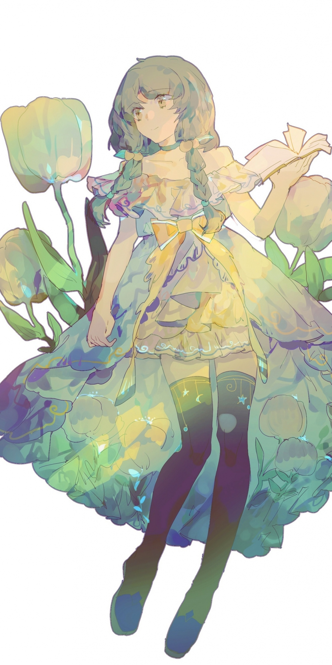 Artwork, beautiful and cute, anime girl, 1080x2160 wallpaper