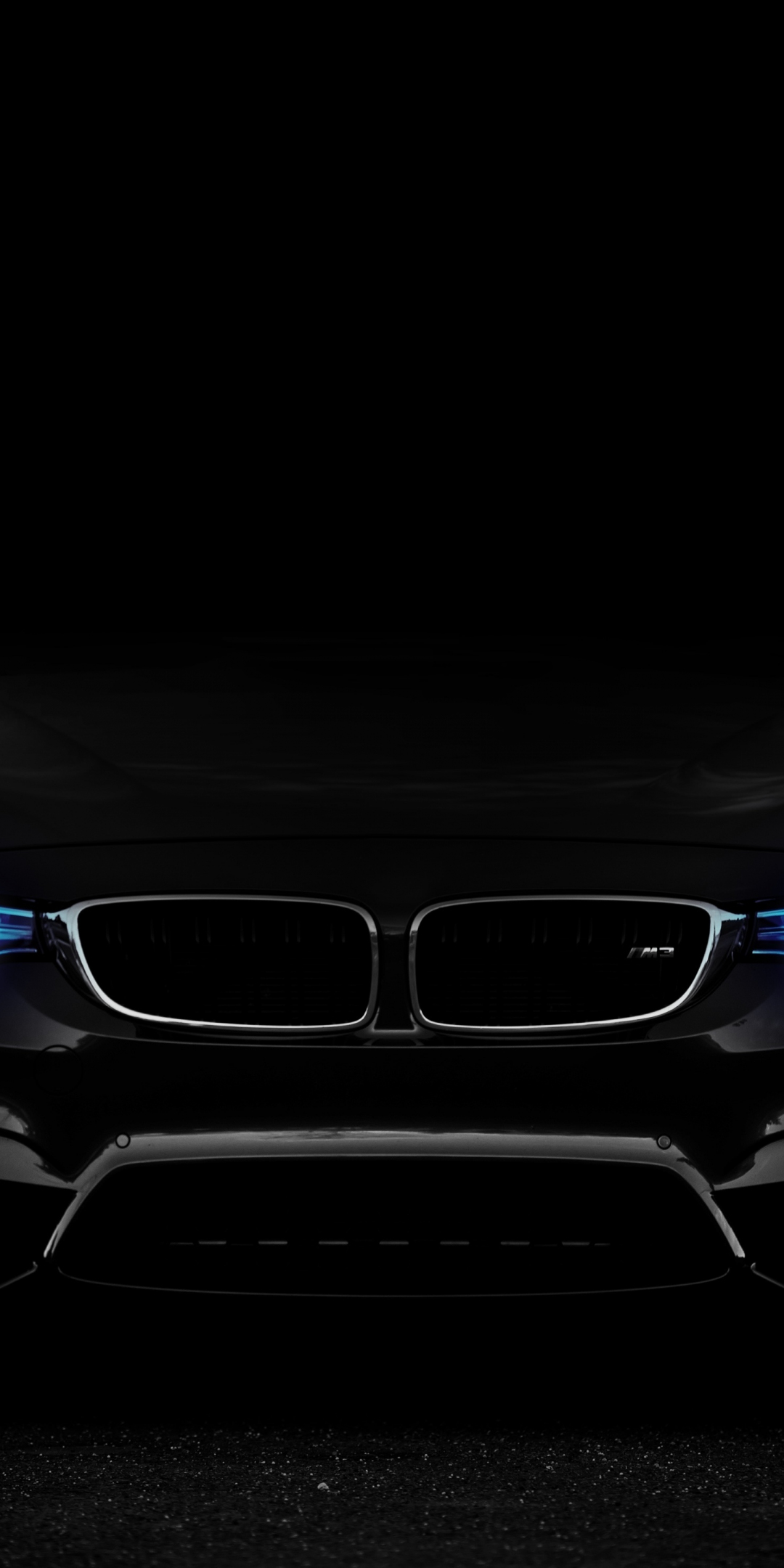 BMW, car, blue headlight, dark, 1080x2160 wallpaper