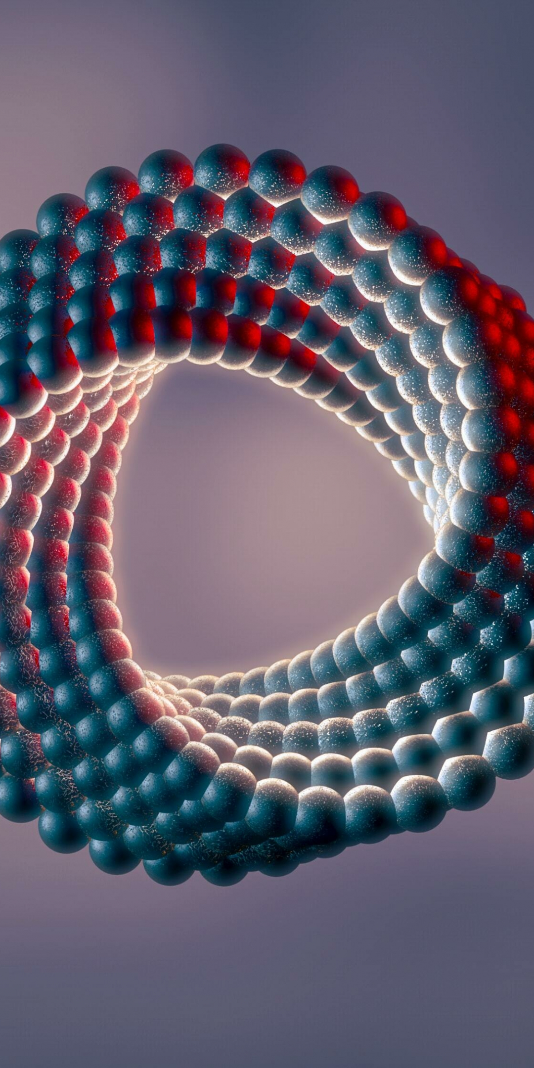 Balls ring, structure, abstract, 1080x2160 wallpaper