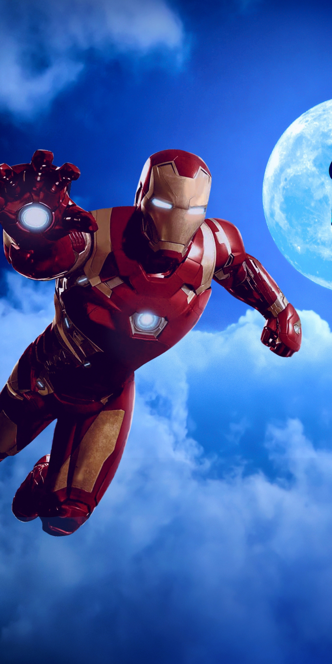 Avengers: Age of Ultron, iron man, flight, clouds, 1080x2160 wallpaper
