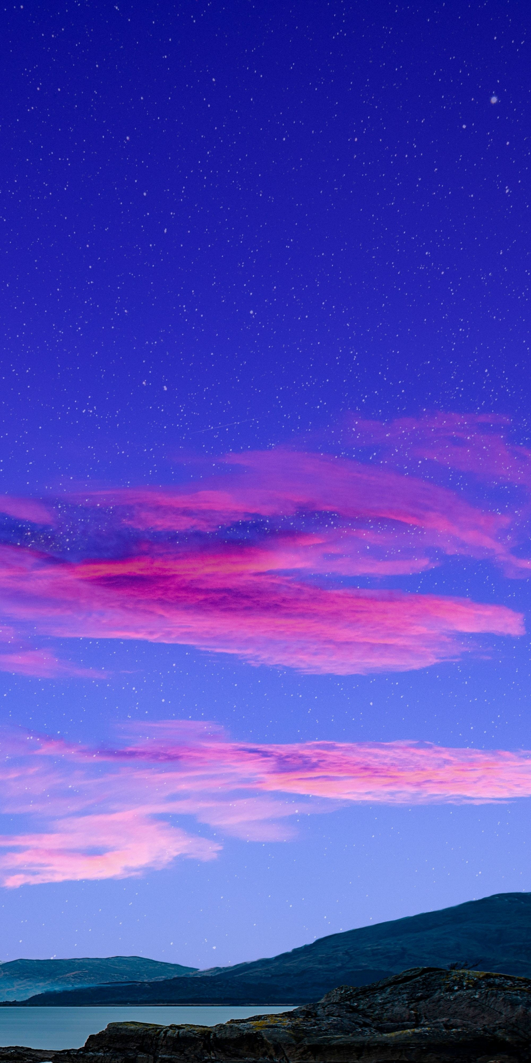Pink clouds, sky, minimal, sunset, nature, 1080x2160 wallpaper