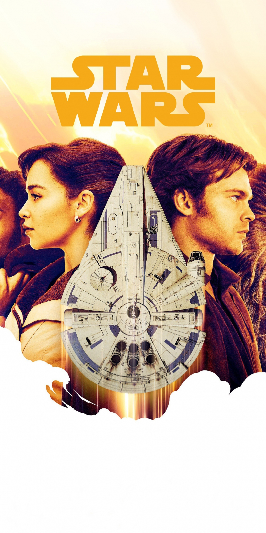 Solo: A Star Wars Story, Emilia Clarke, Donald Glover, Alden Ehrenreich, 1080x2160 wallpaper