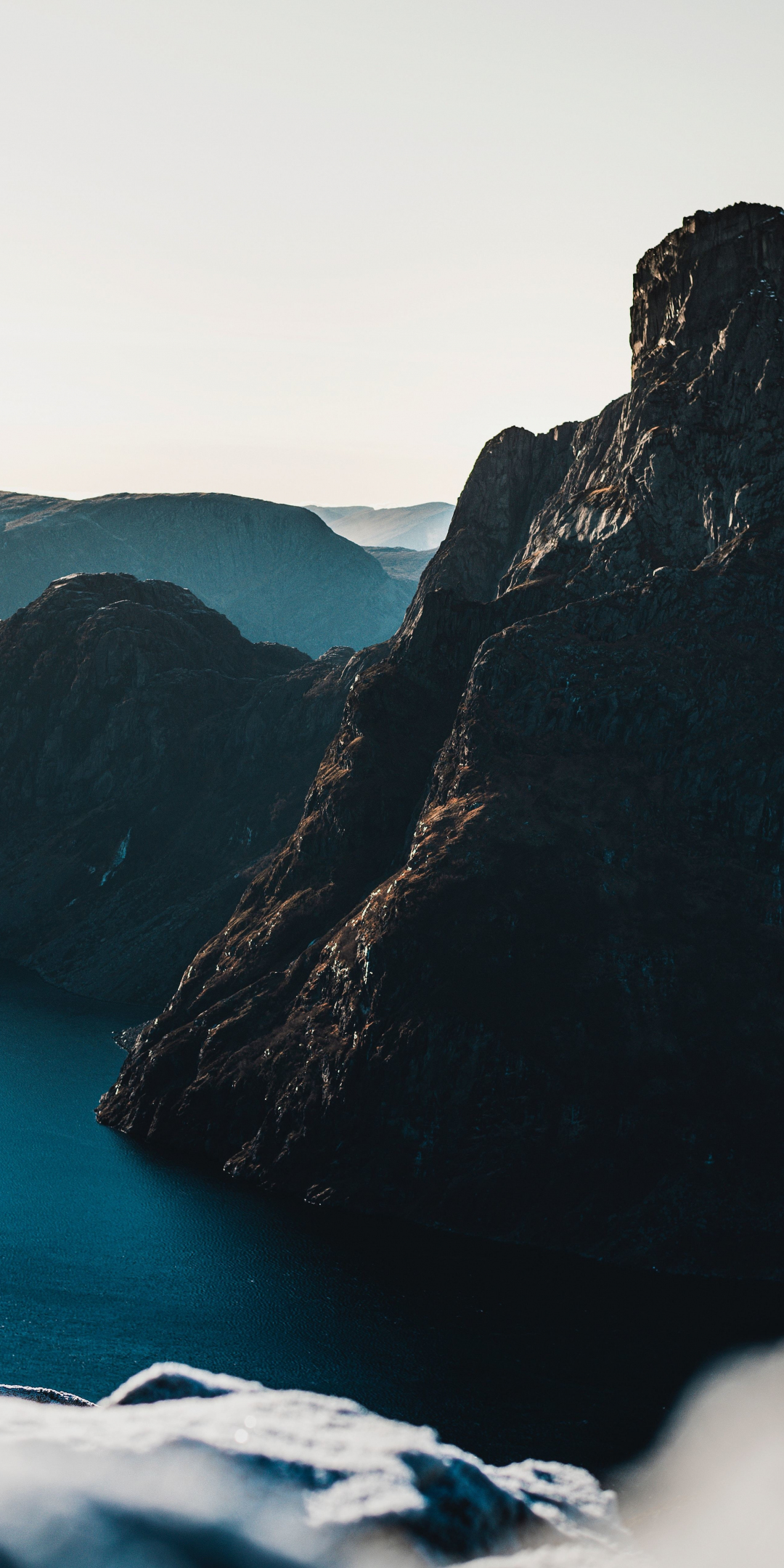 Mountains, coast, nature, Norway, 1080x2160 wallpaper