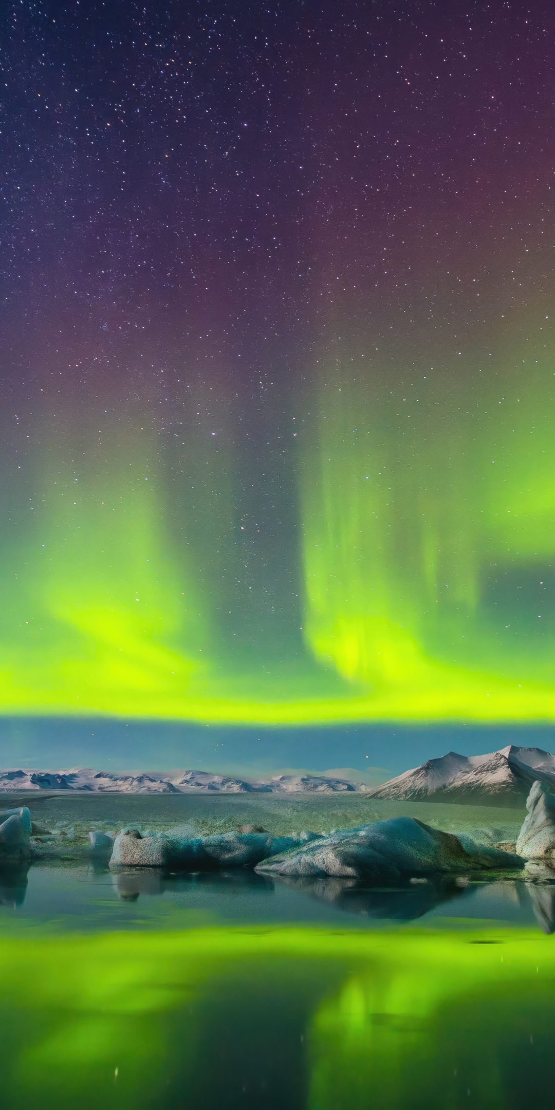 Northern lights, Aurora Borealis, elegance of night, nature, 1080x2160 wallpaper