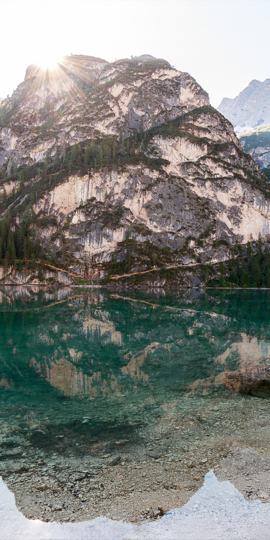 Mountains, lake, reflections, nature, 1080x2160 wallpaper