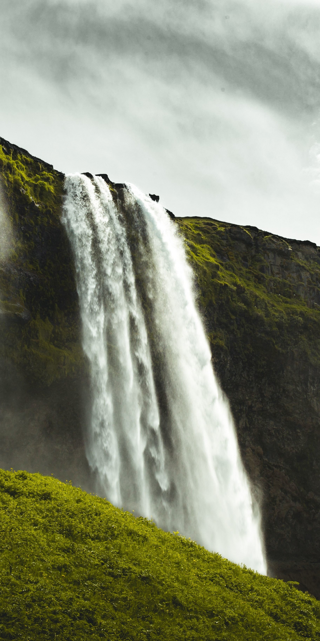 Waterfall, nature, Seljalandsfoss, Iceland, 1080x2160 wallpaper