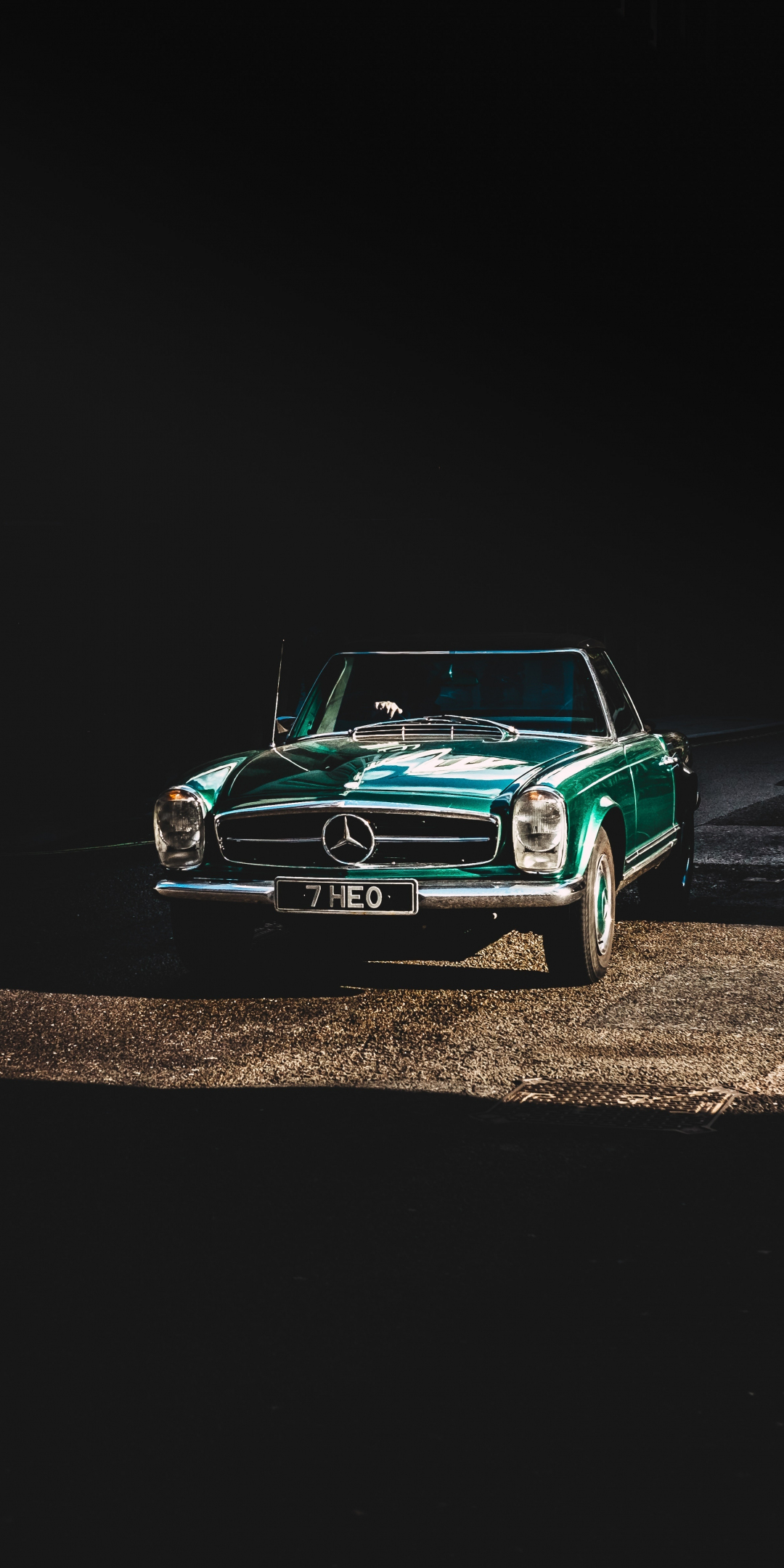 Retro, classic, Mercedes-Benz, car, 1080x2160 wallpaper