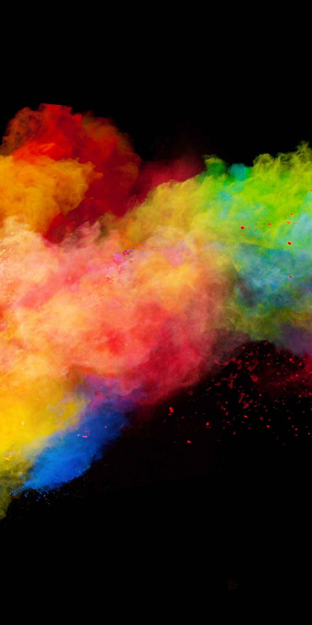 Colorful, powder, explosion, 1080x2160 wallpaper
