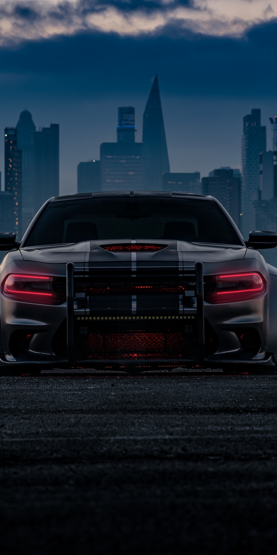 Dodge Charger SRT Hellcat Enforcer, artwork, 1080x2160 wallpaper