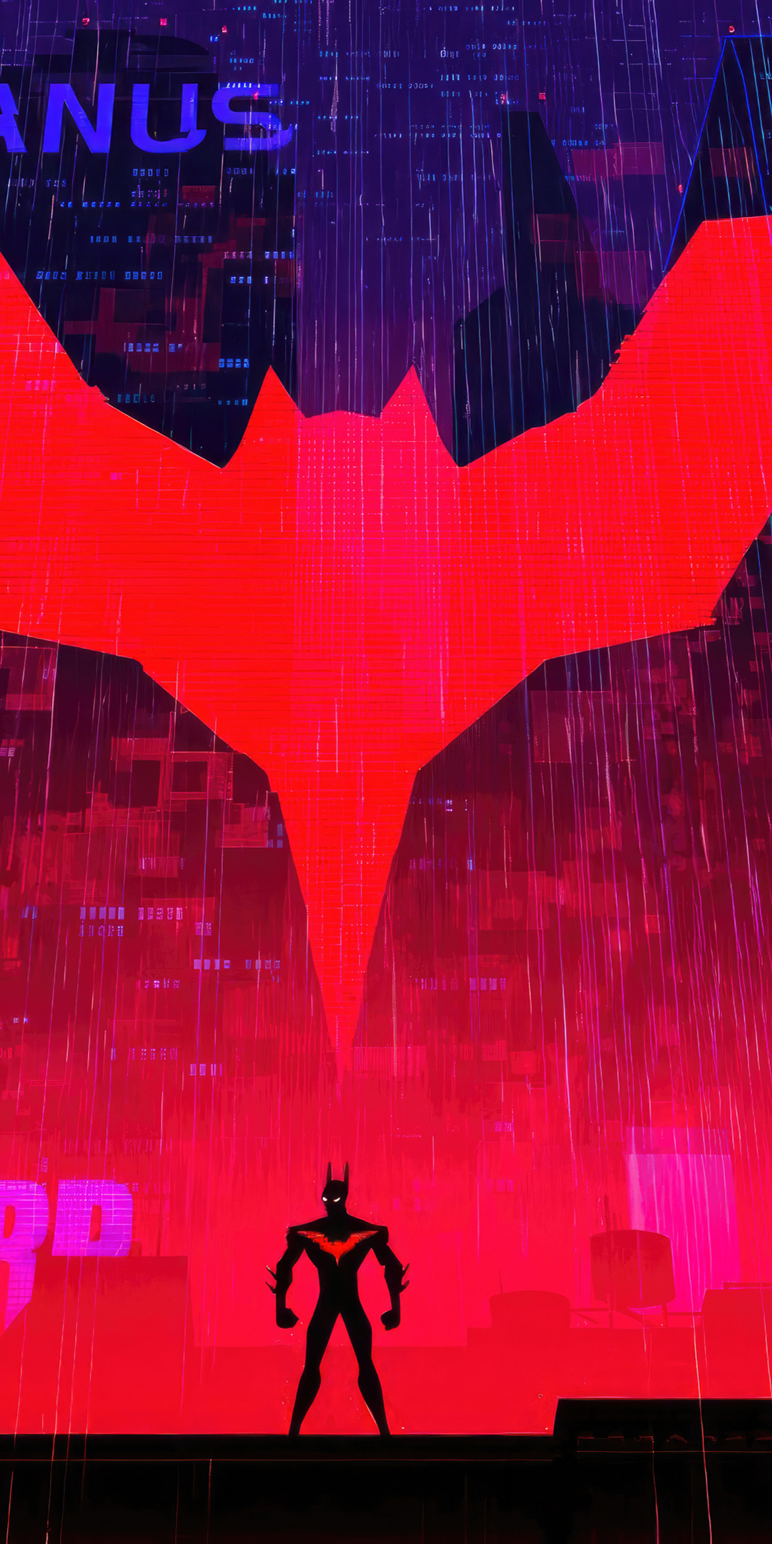 Batman beyond, future guardian, man without superpower, 1080x2160 wallpaper