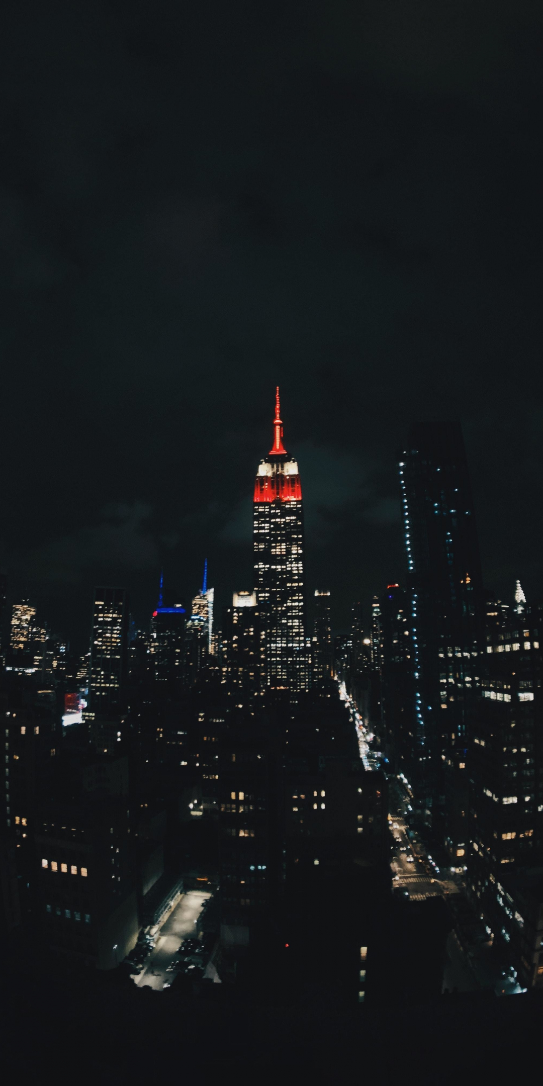 Download 1080X2160 Wallpaper Night, New York, City, Buildings, Dark