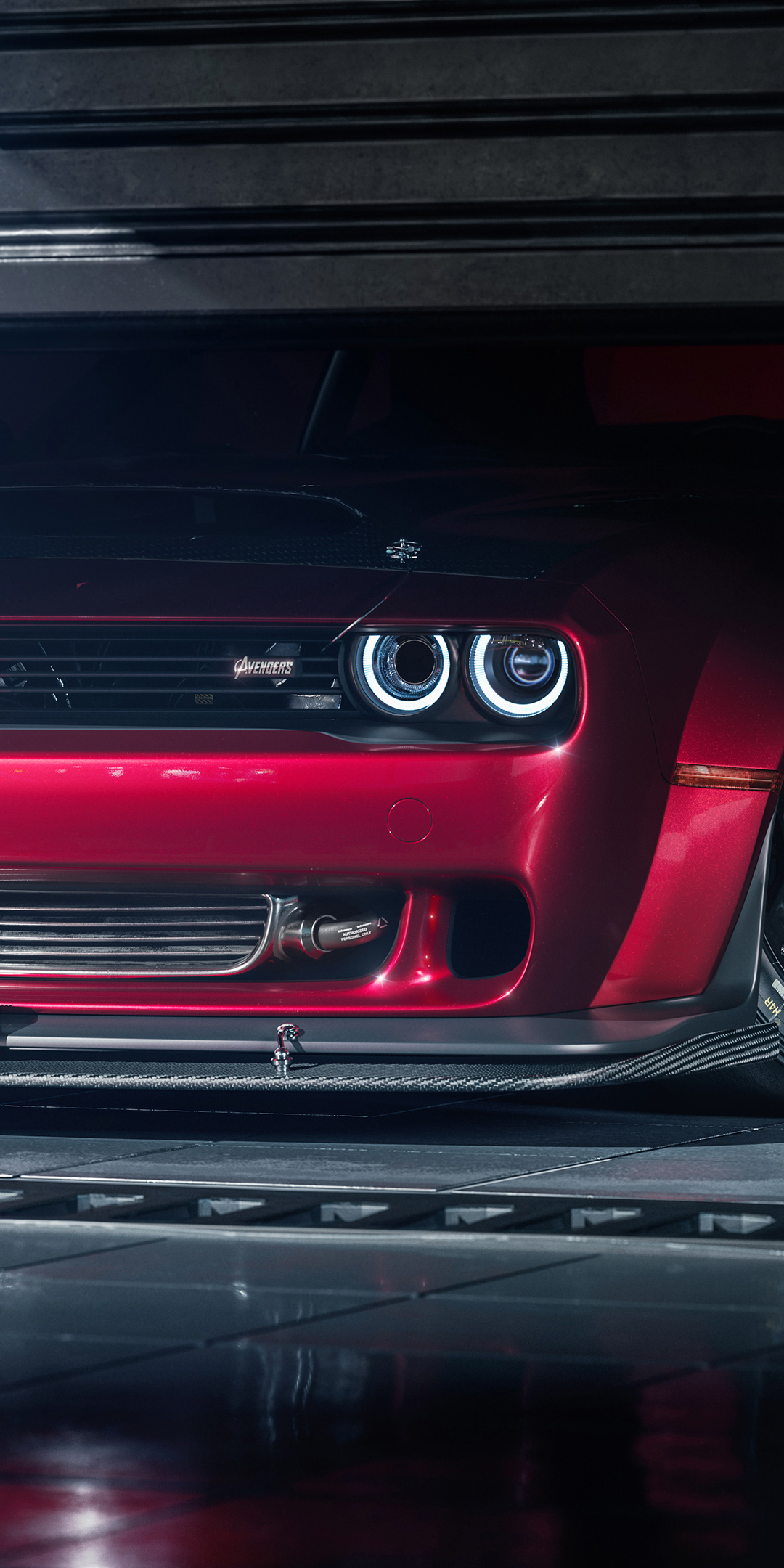 Download 1080x2160 wallpaper dodge challenger srt demon, front-view