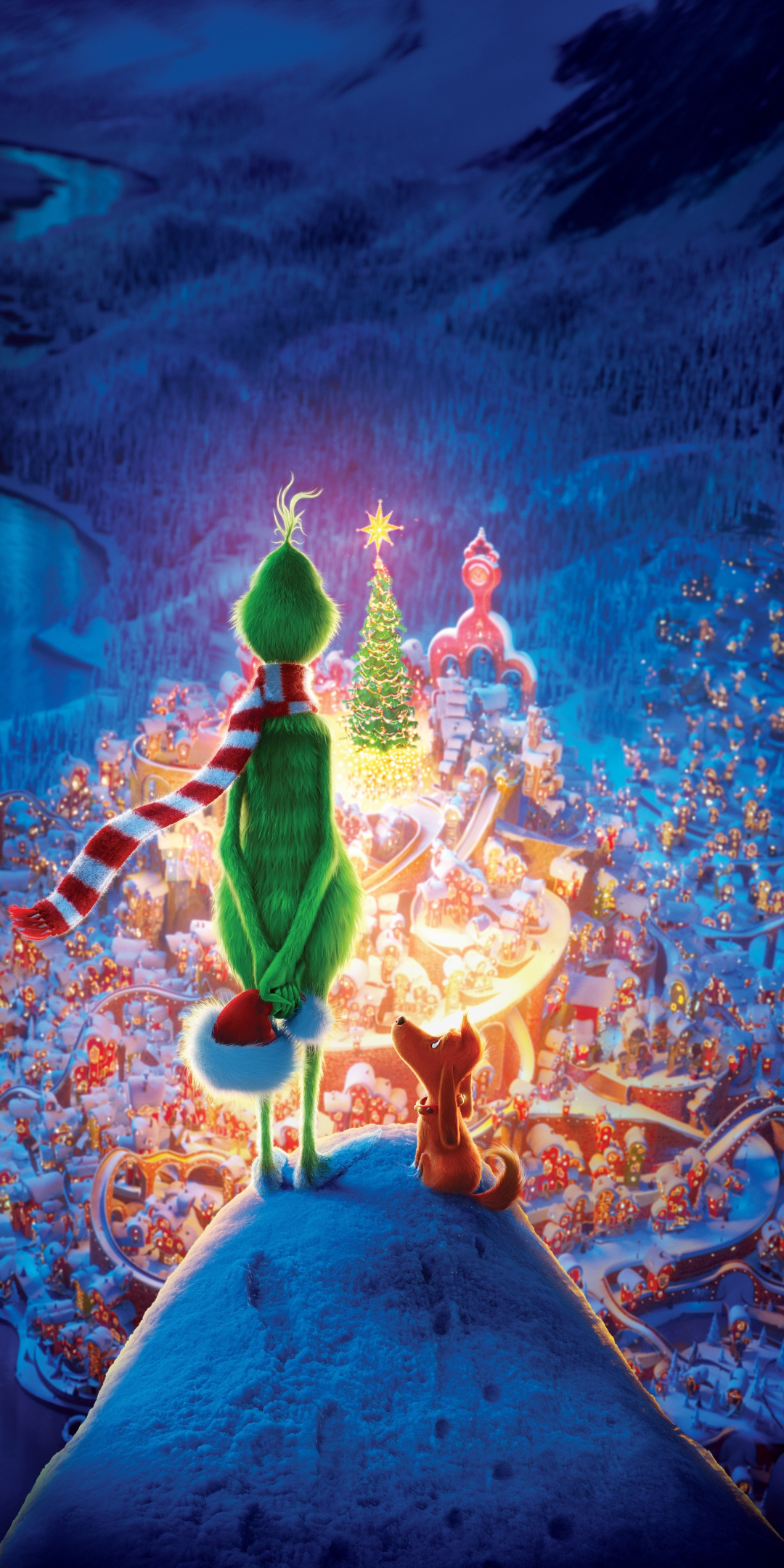 The Grinch, movie, Christmas, Animation movie, 2018, 1080x2160 wallpaper
