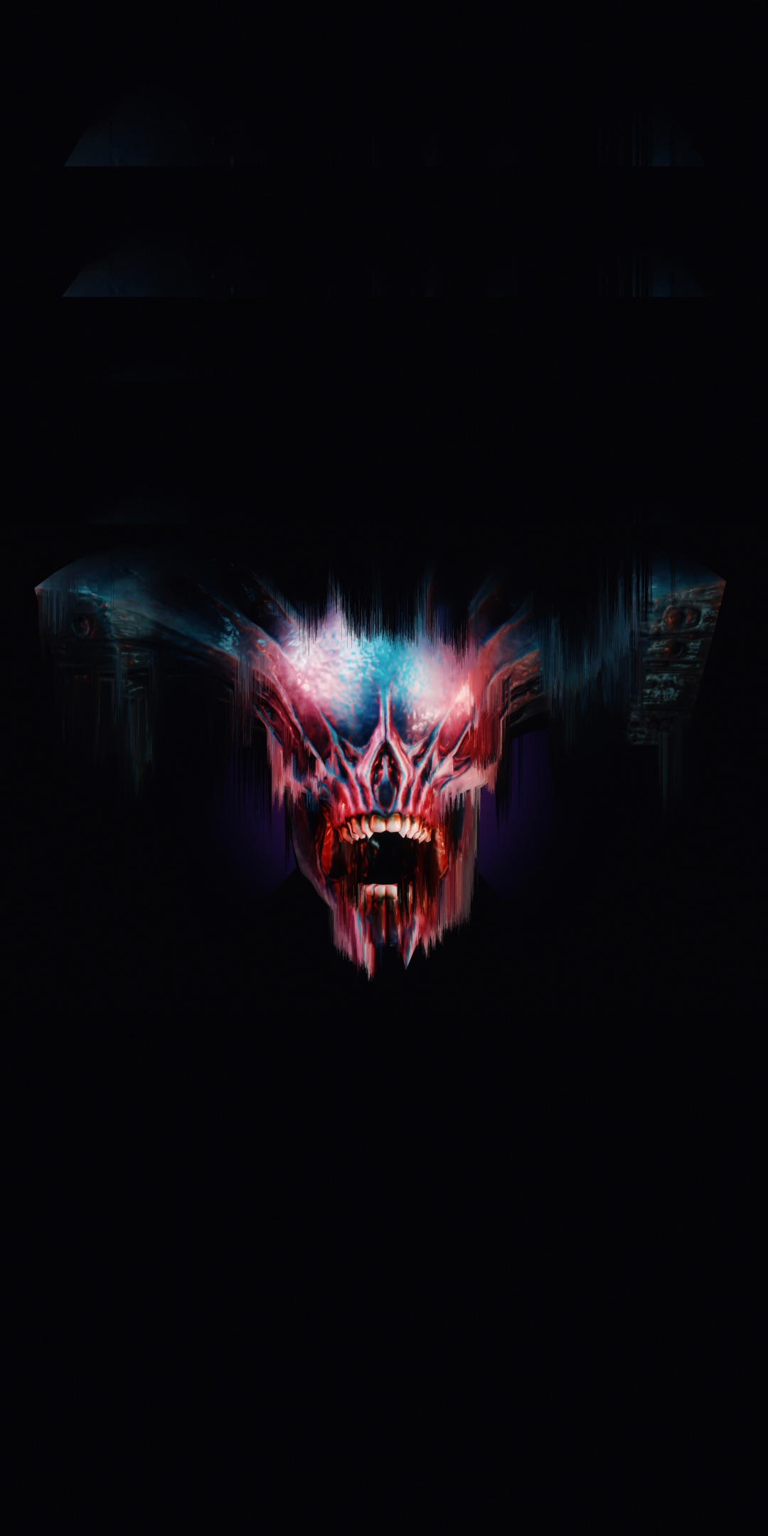 Doom Eternal, skull, video game, dark art, 1080x2160 wallpaper