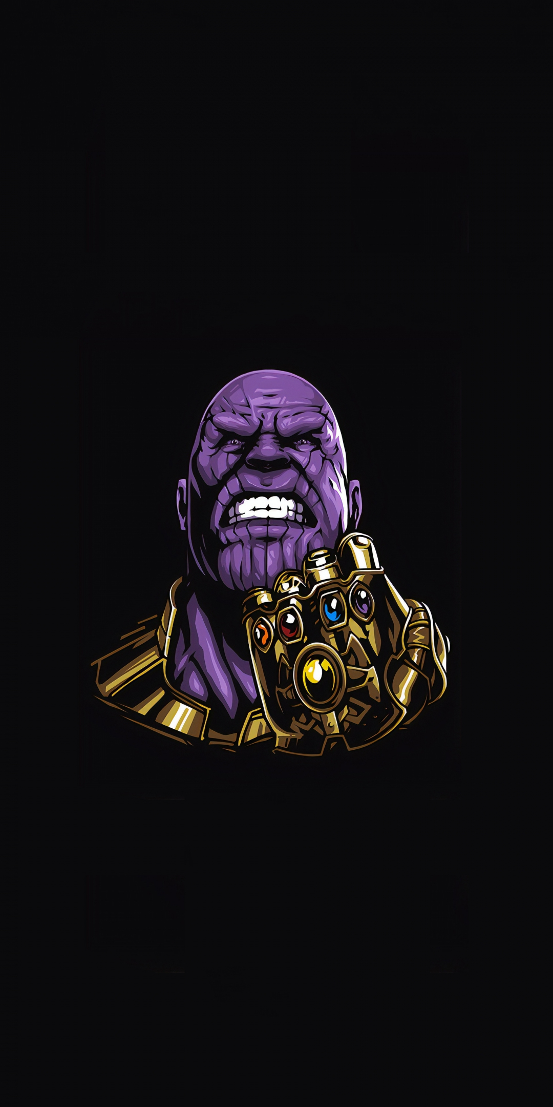 Thanos, angry man, minimal, art, 1080x2160 wallpaper
