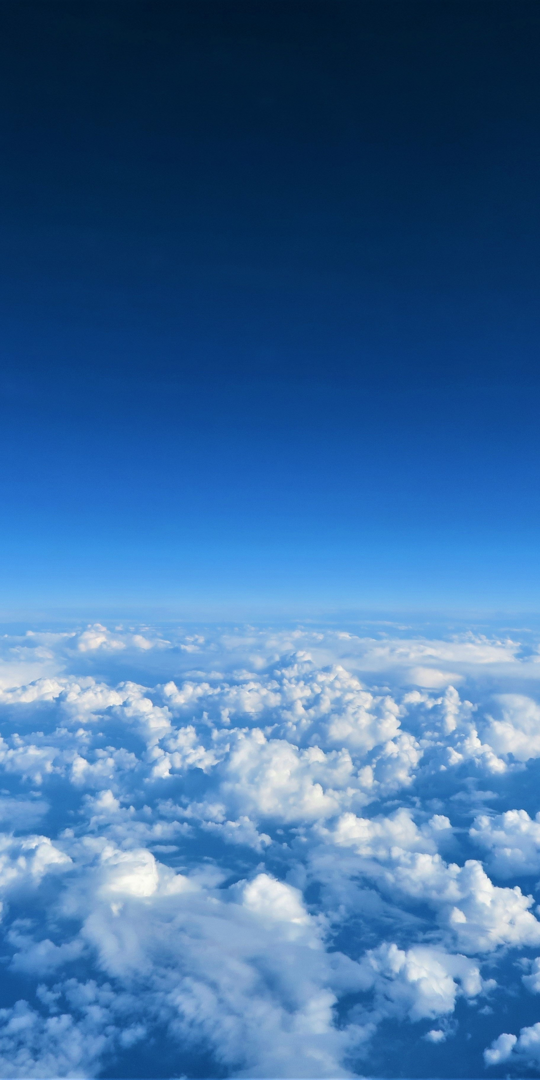 Blue sky, above clouds, 1080x2160 wallpaper