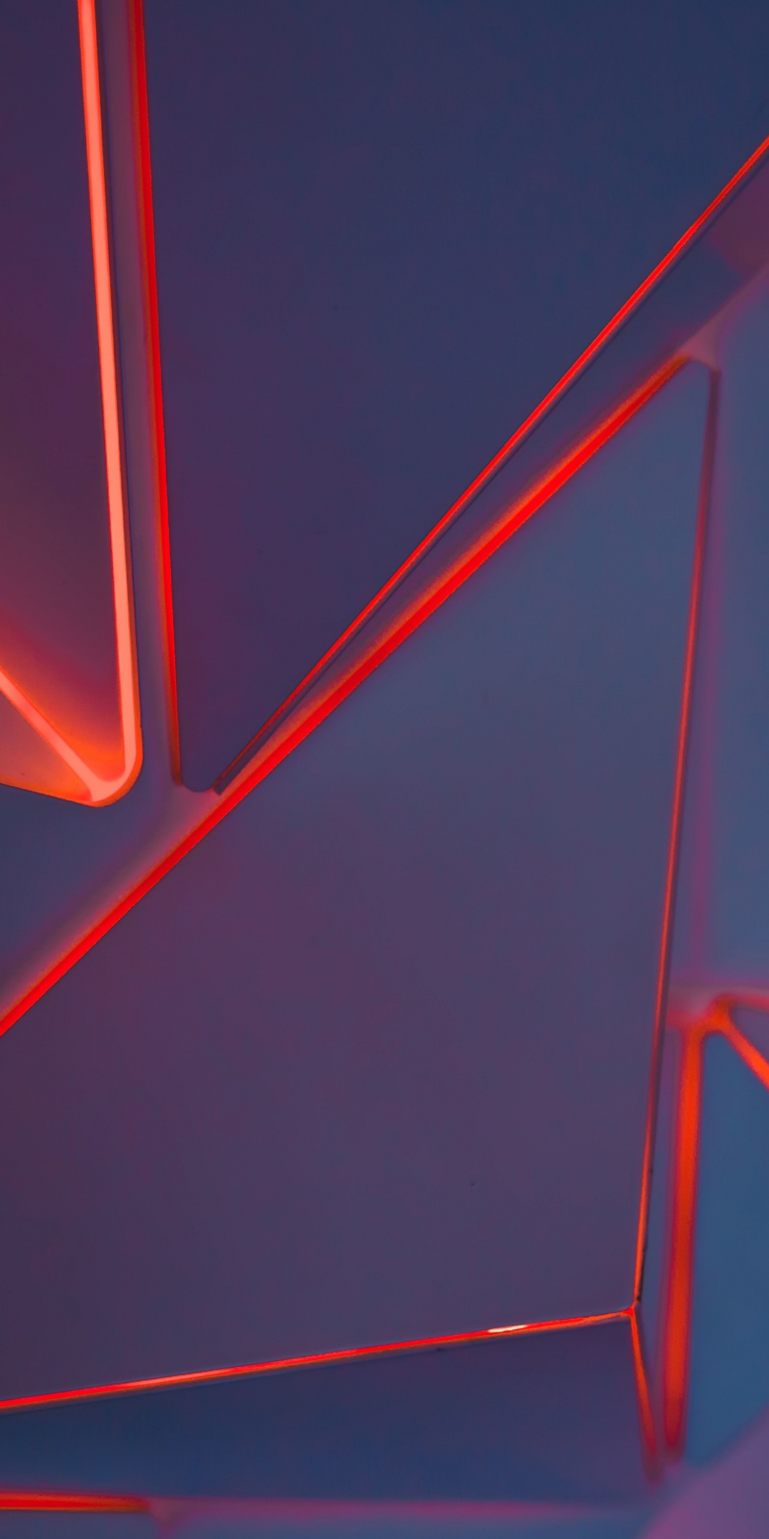Red, neon, triangles, geometric, pattern, 1080x2160 wallpaper
