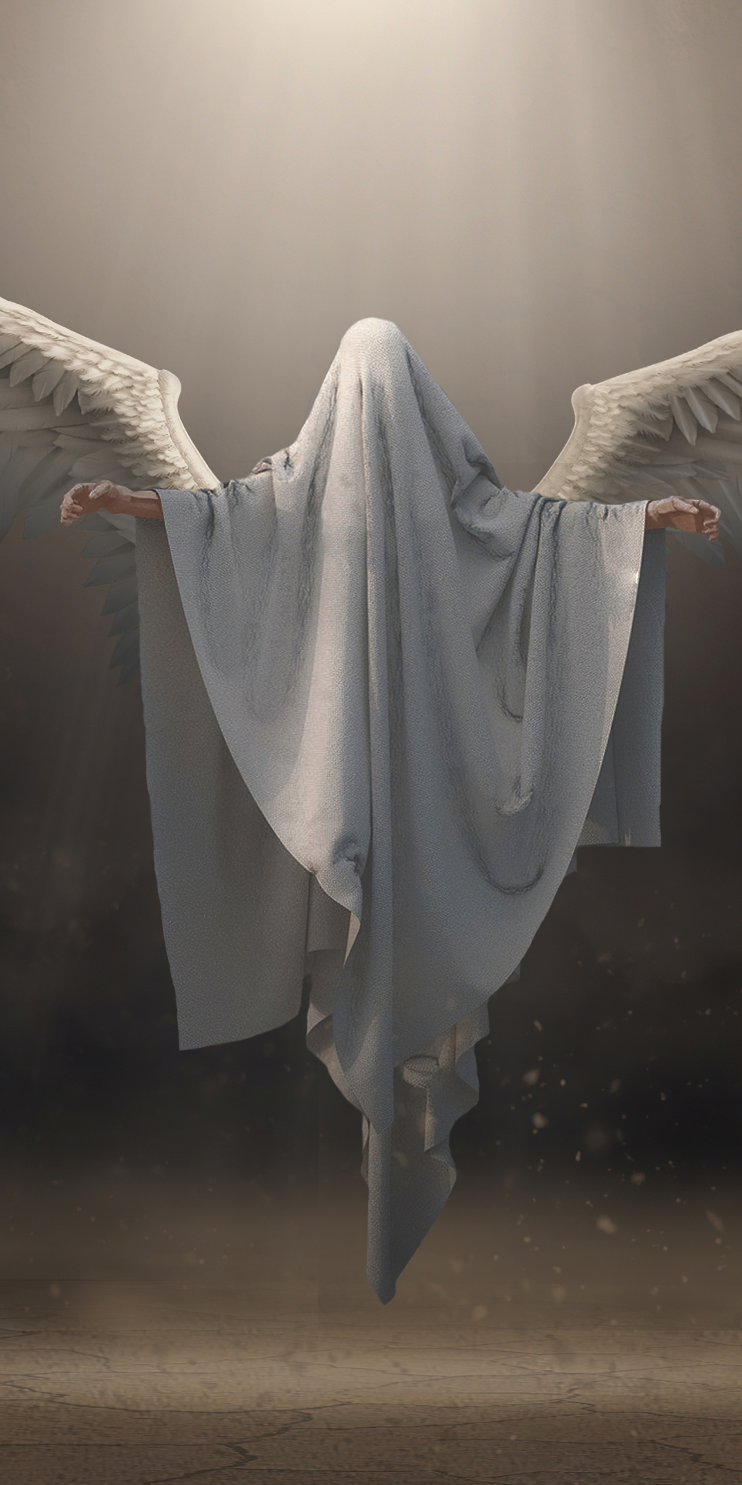 Angel, white wings, art, 1080x2160 wallpaper