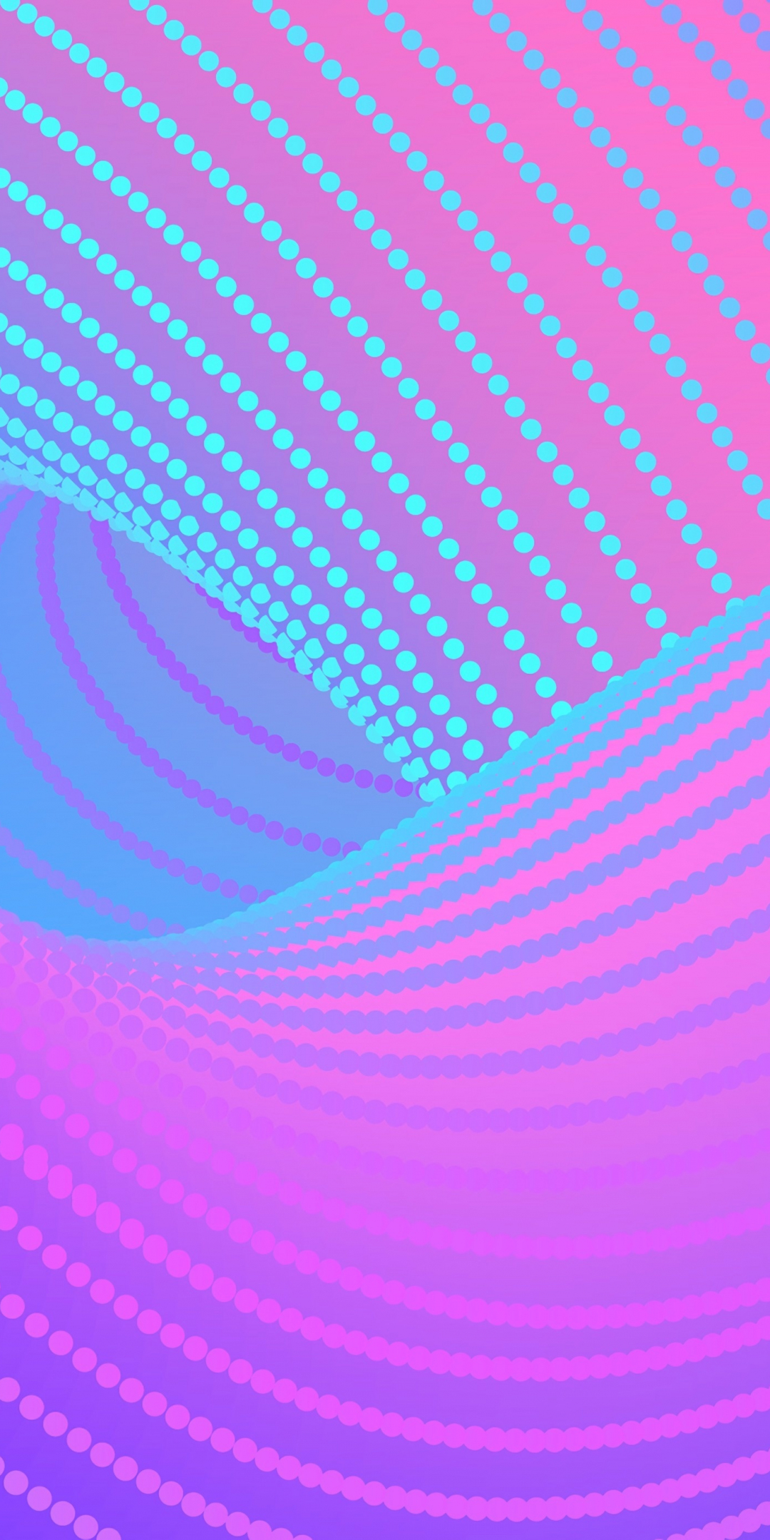 Abstraction, points dots, curvy surface, lines, 1080x2160 wallpaper