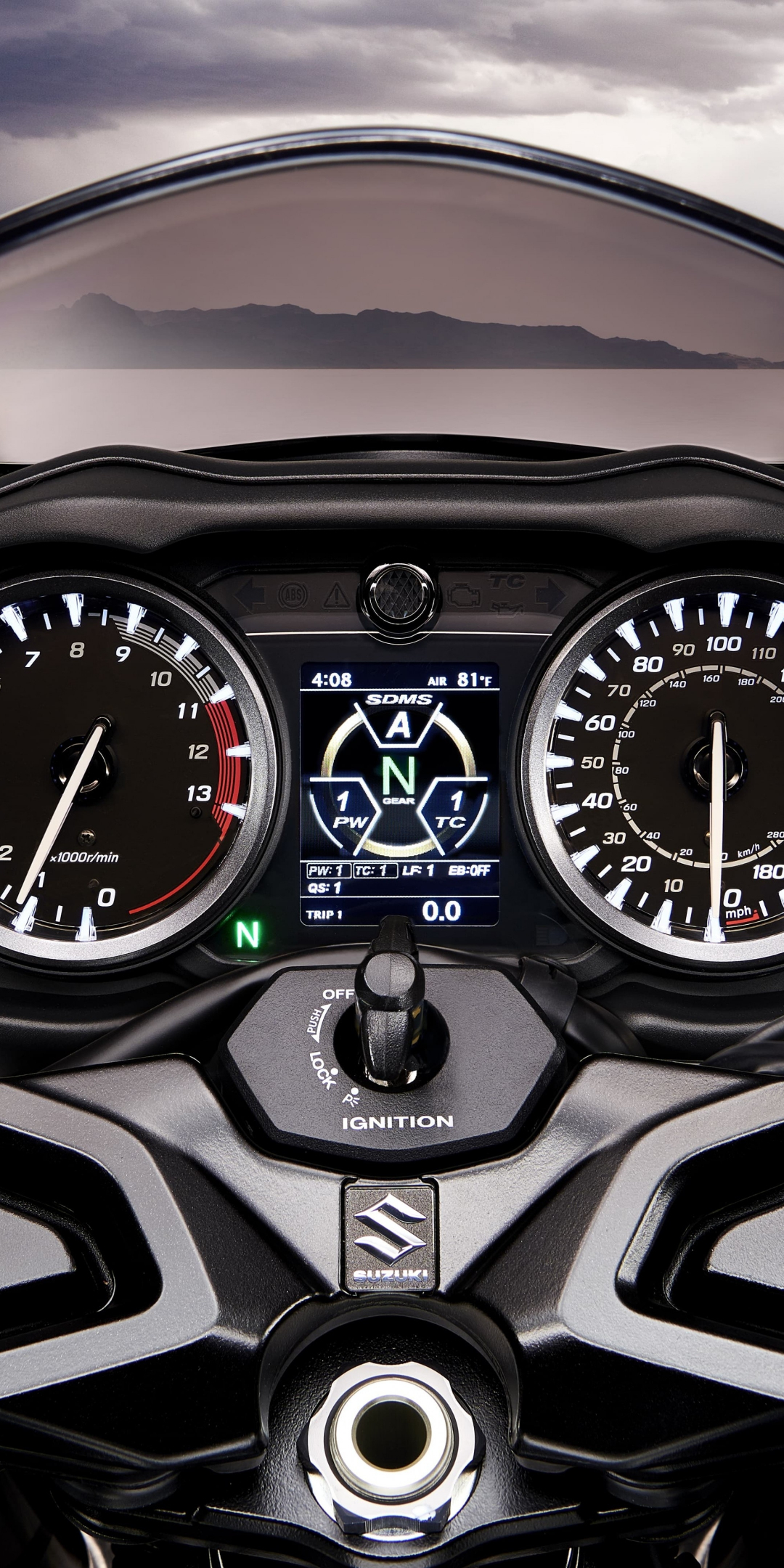 Suzuki Hayabusa, bike's speedometer, 1080x2160 wallpaper
