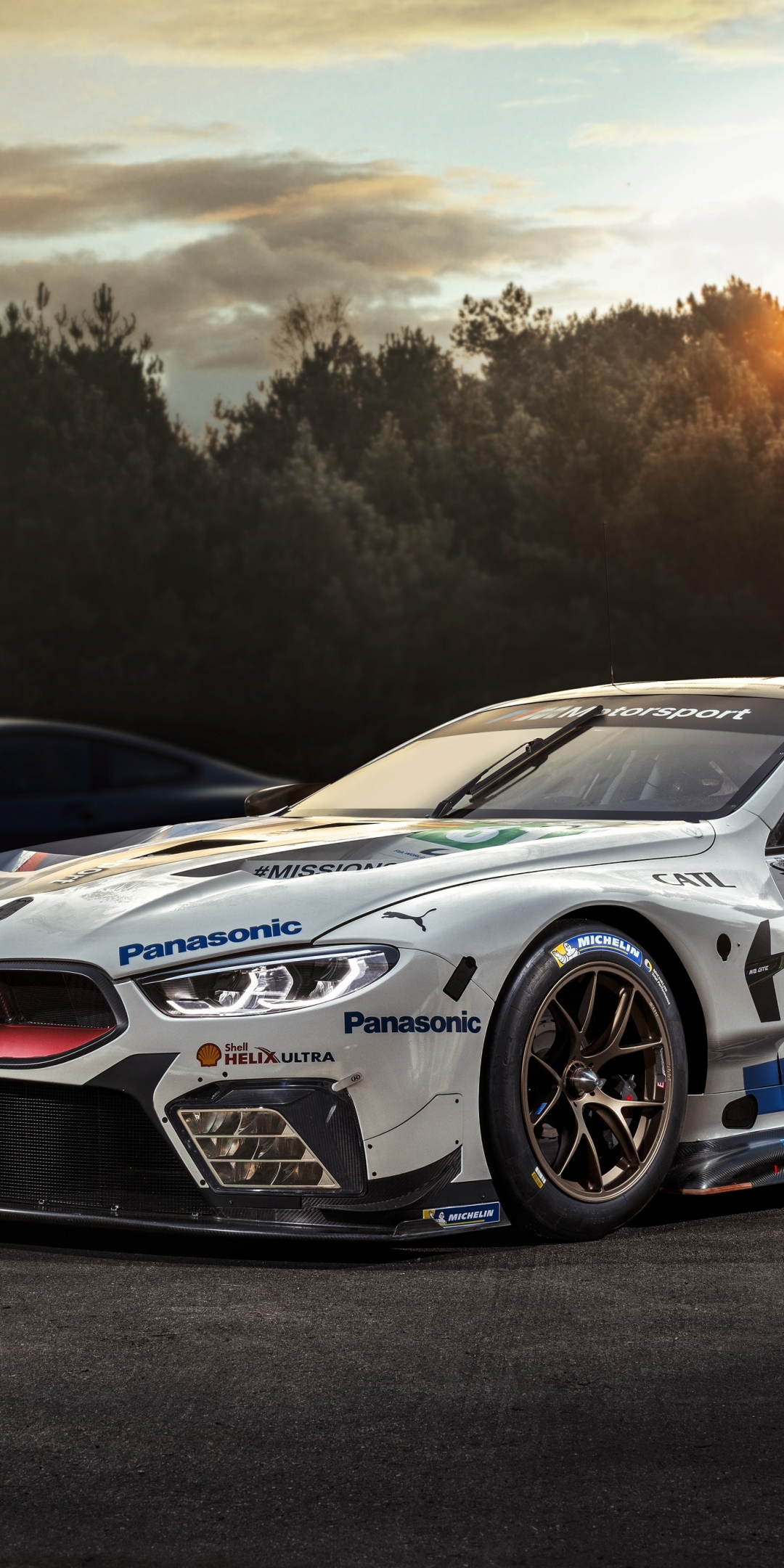 BMW M8 GTE, 2018, sports car, 1080x2160 wallpaper