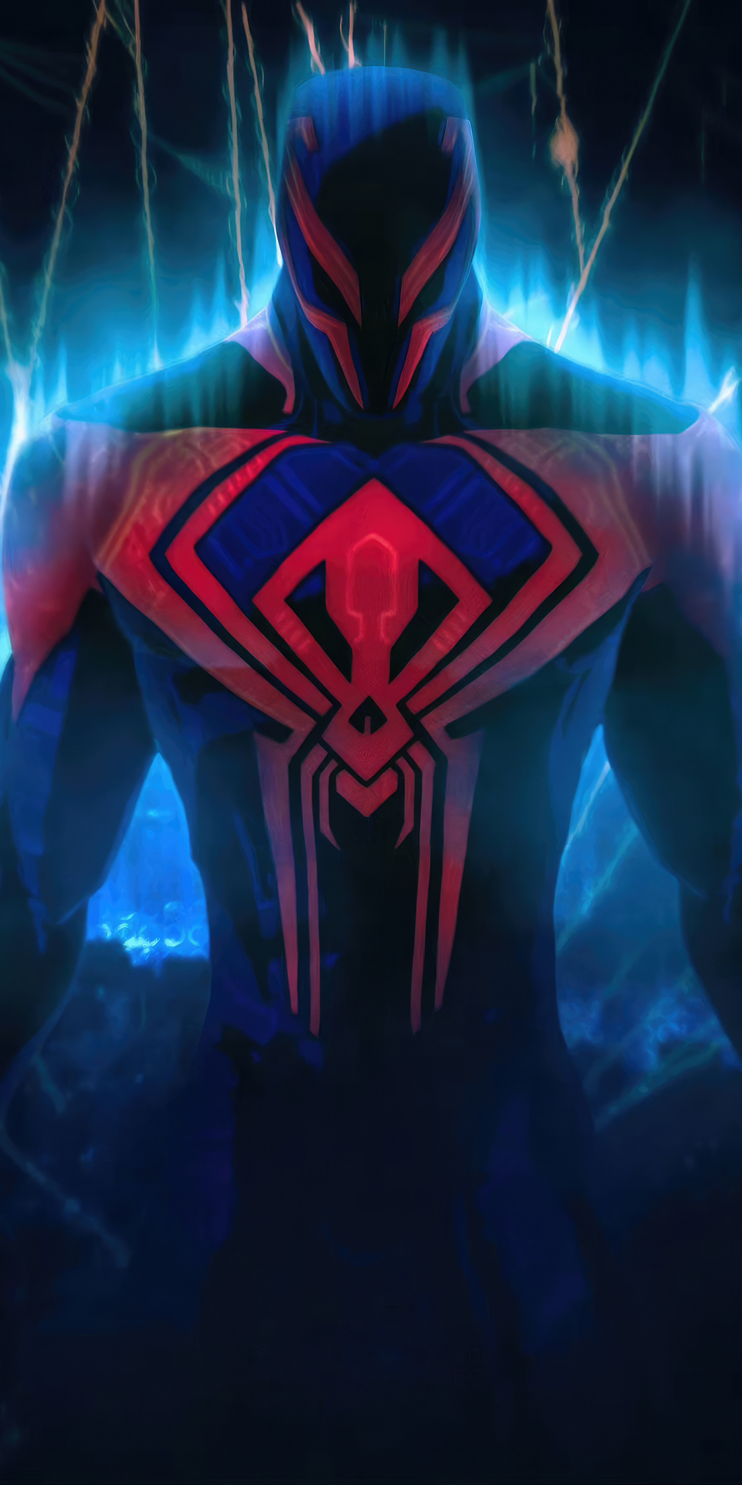 Spider-man 2099, future spider-man, fan art, 1080x2160 wallpaper