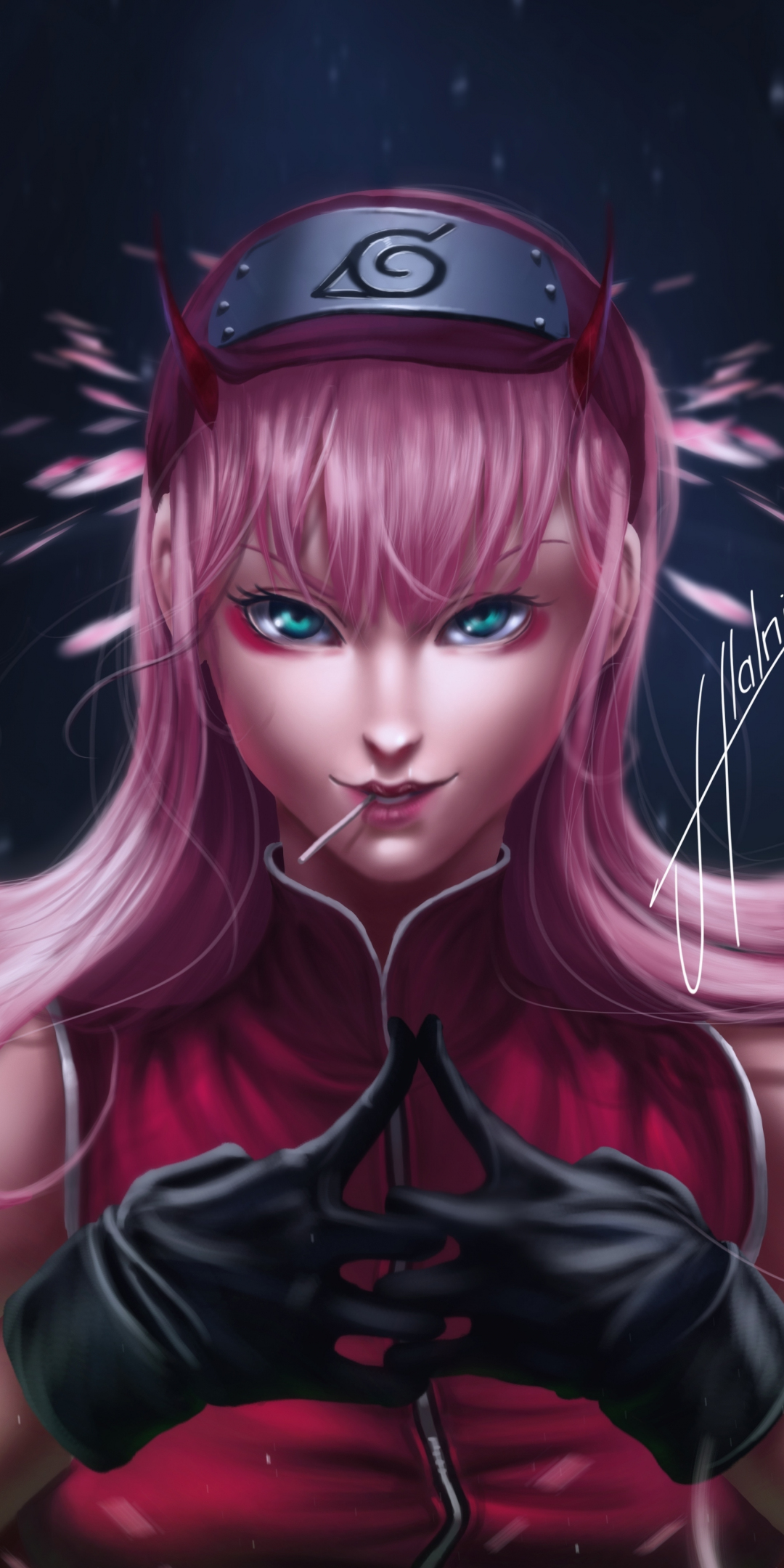 Anime, original, pink hair, art, 1080x2160 wallpaper