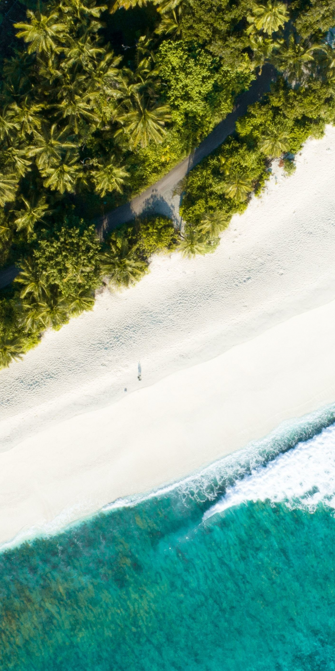Adorable and exotic beach, aerial view, holiday, 1080x2160 wallpaper
