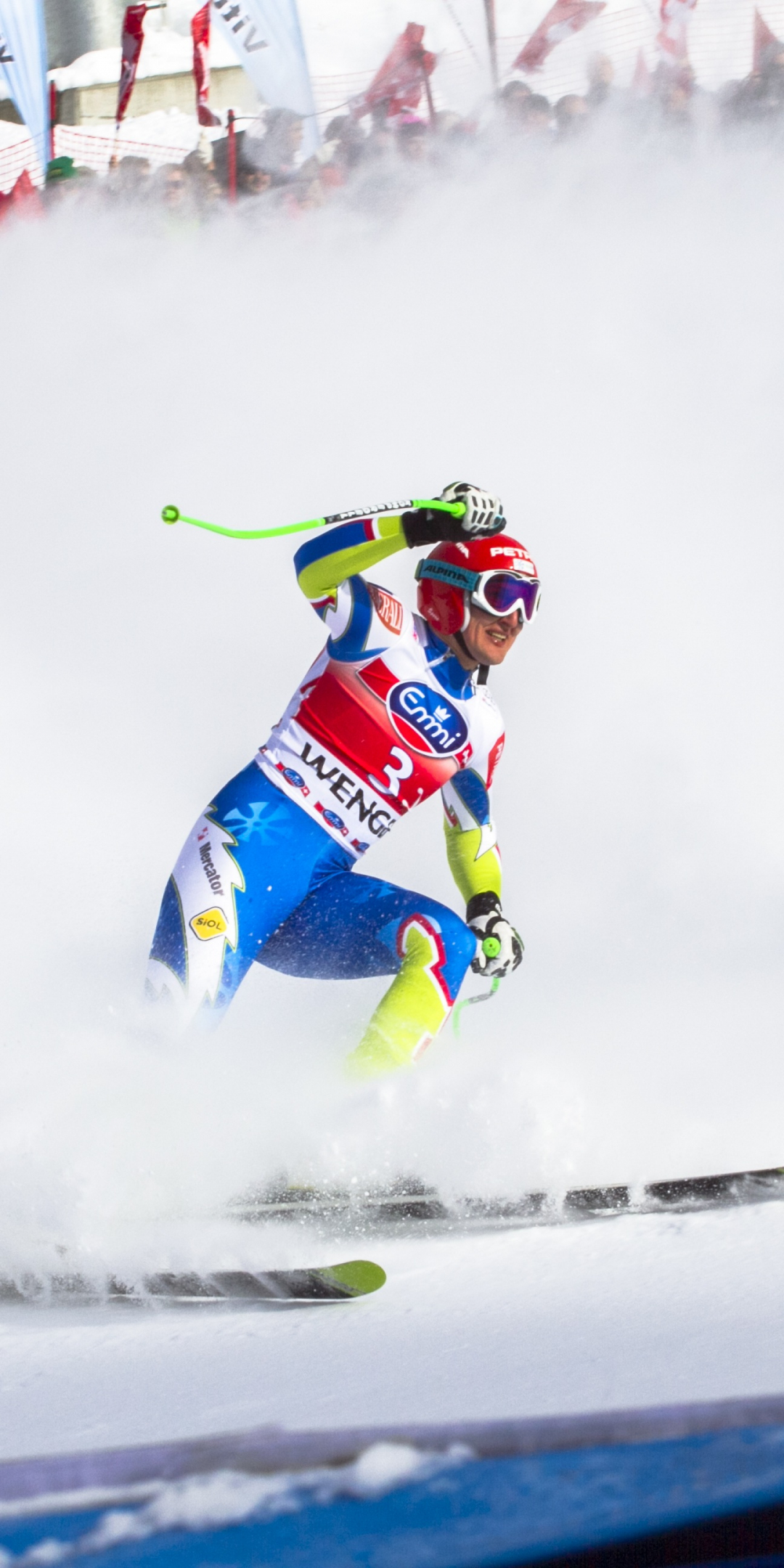 Ski race, sports, snow, 1080x2160 wallpaper