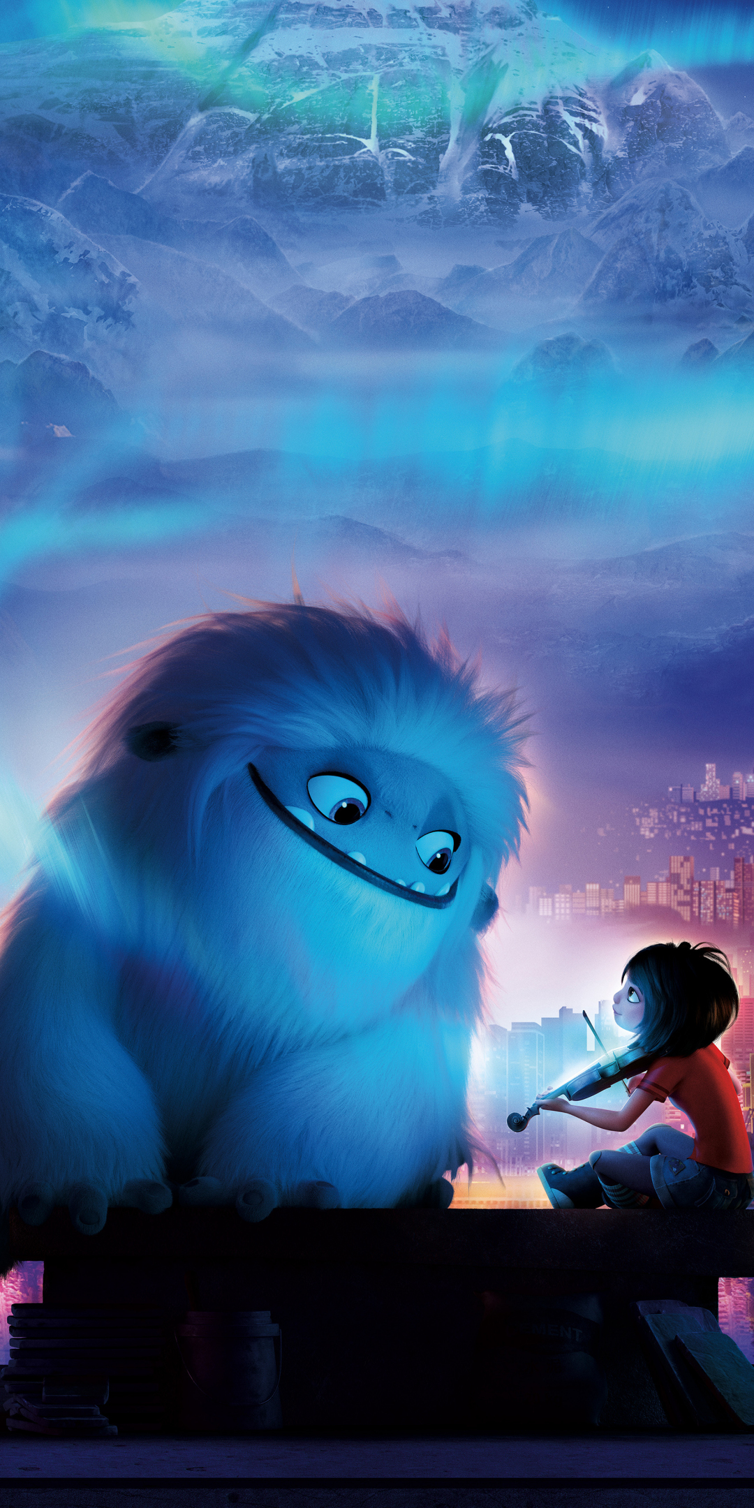Abominable, yeti and boy, animation movie, 1080x2160 wallpaper