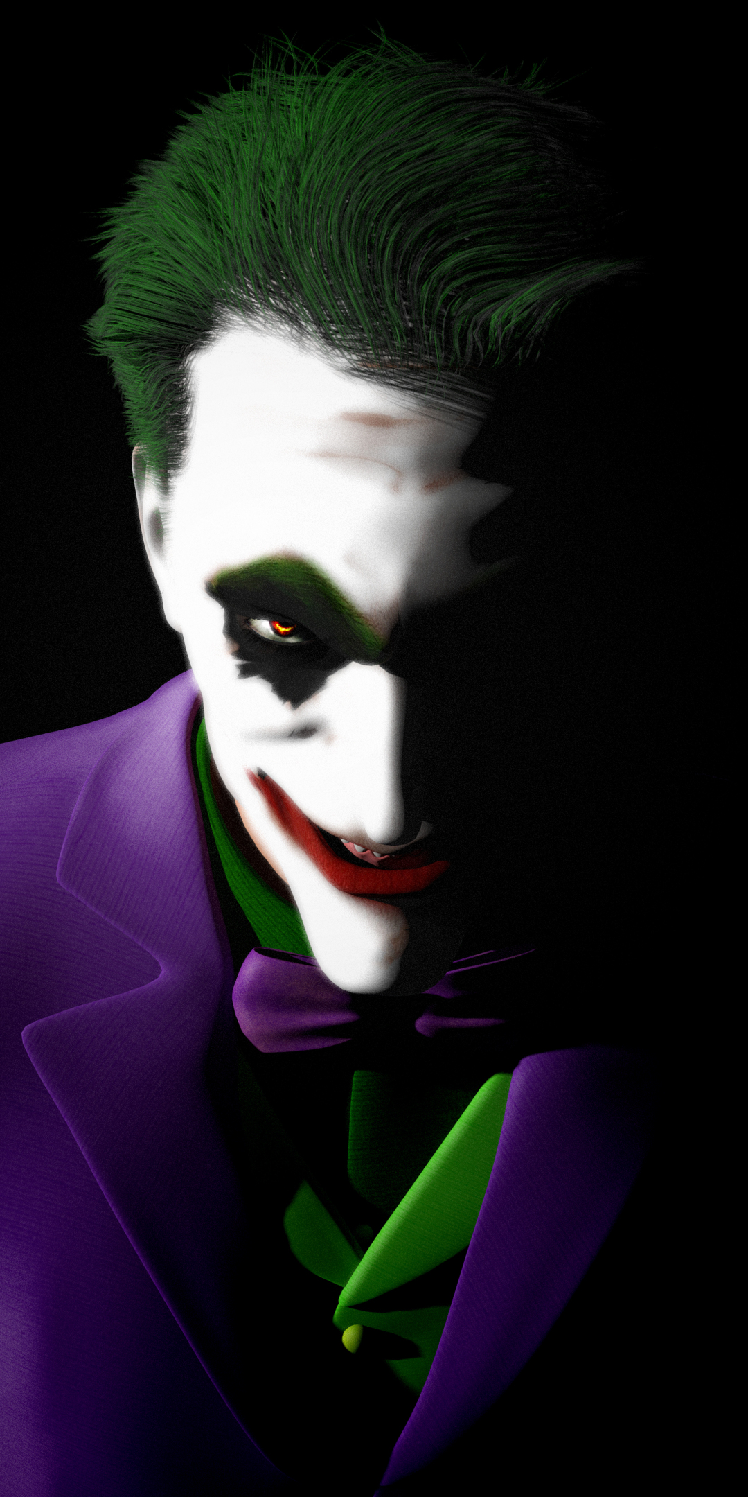 Joker, artwork, dark, super-villain, 1080x2160 wallpaper
