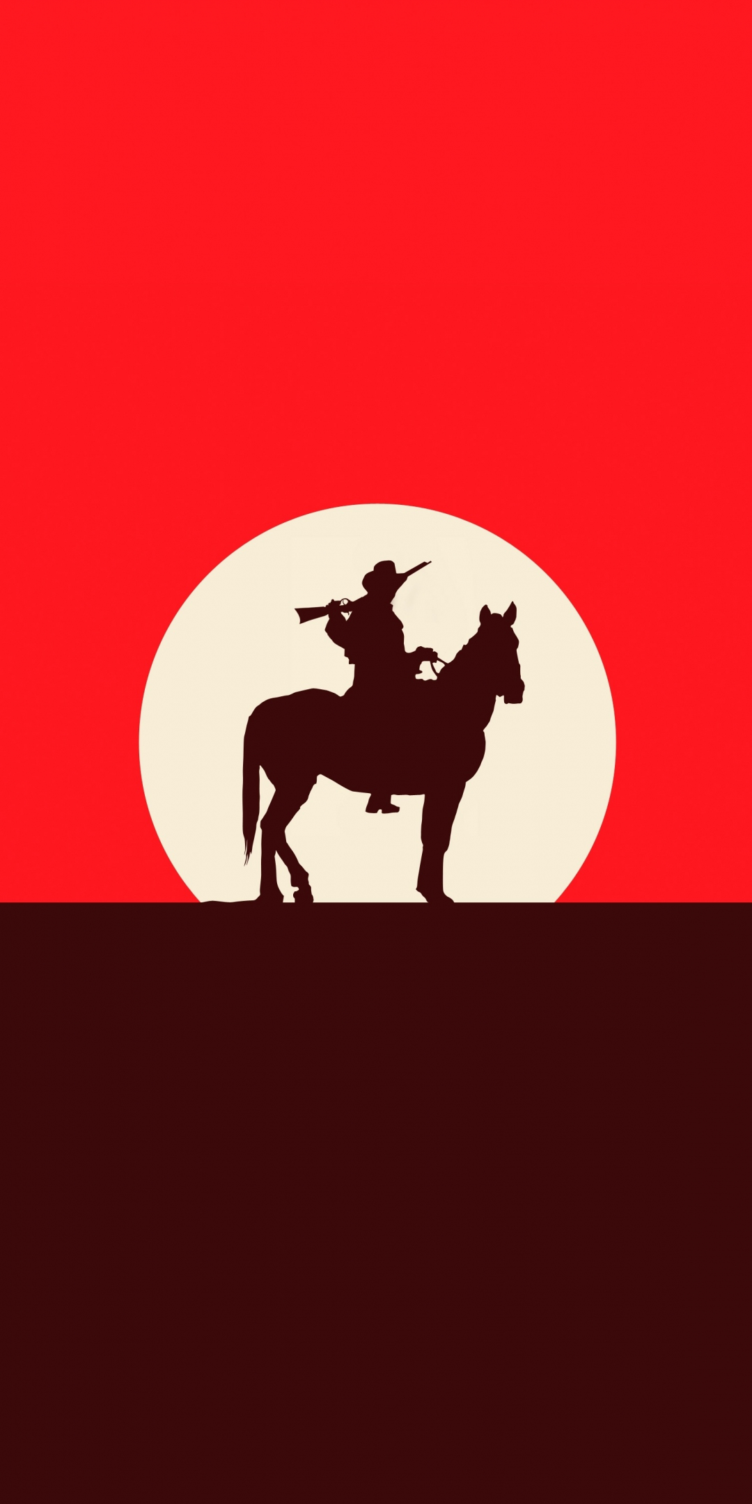 Red Dead Redemption 2, sunset, silhouette, 2018 game, cowboy, 1080x2160 wallpaper