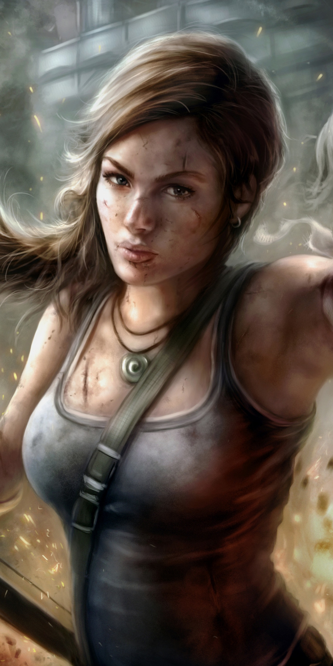 Lara croft, Tomb Raider, beautiful, fanart, 1080x2160 wallpaper
