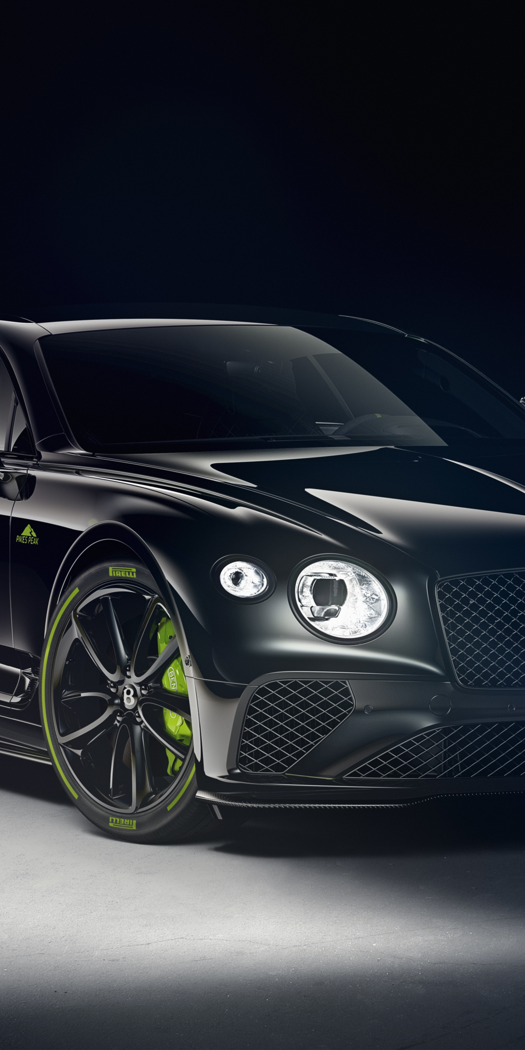 Black Bentley Continental GT, luxury car, 1080x2160 wallpaper