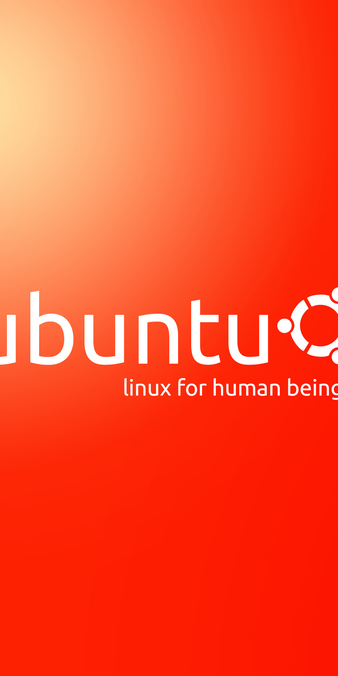 Ubuntu, logo, orange, 1080x2160 wallpaper