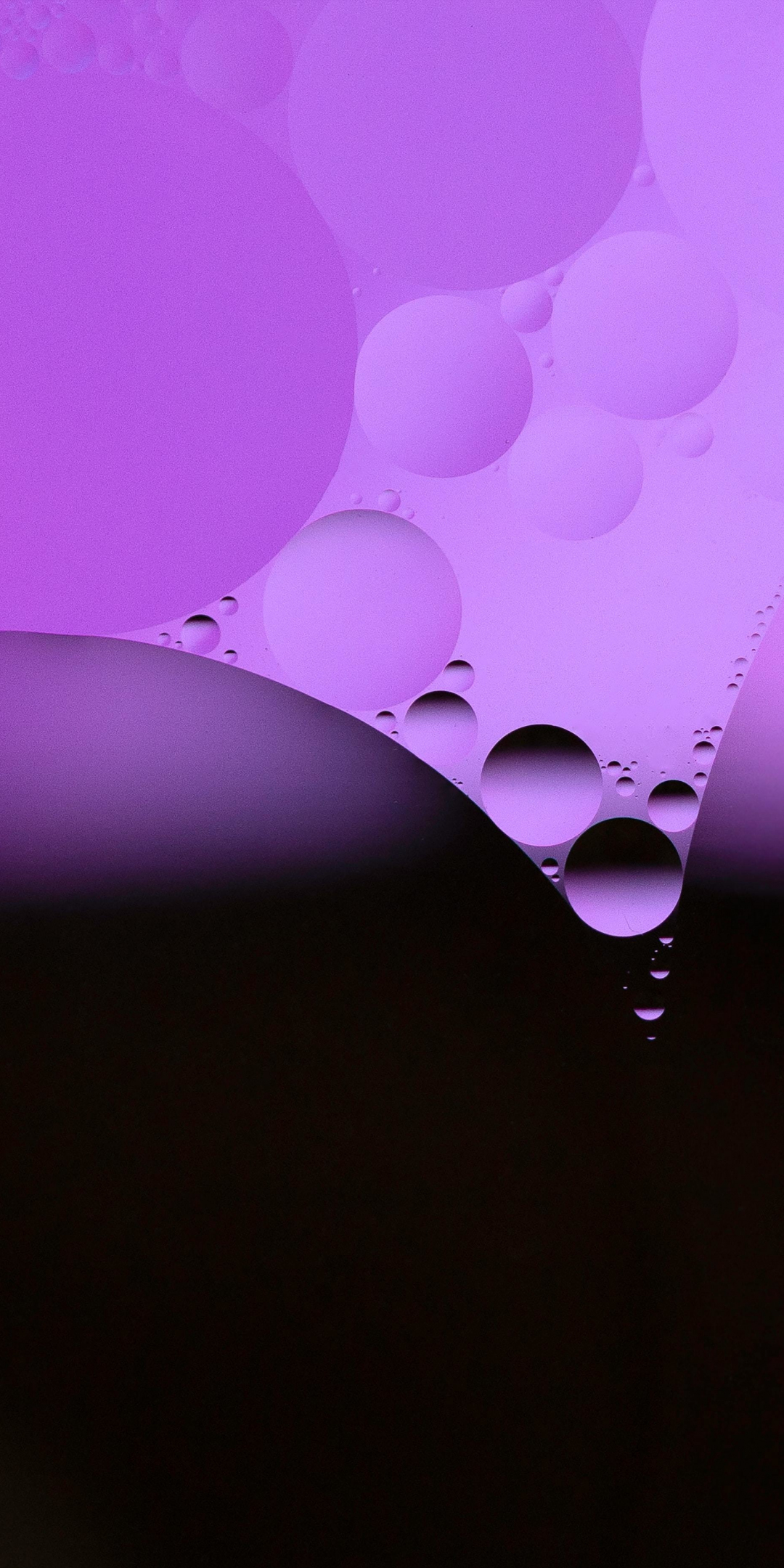 Violet-dark bubble, close up, 1080x2160 wallpaper