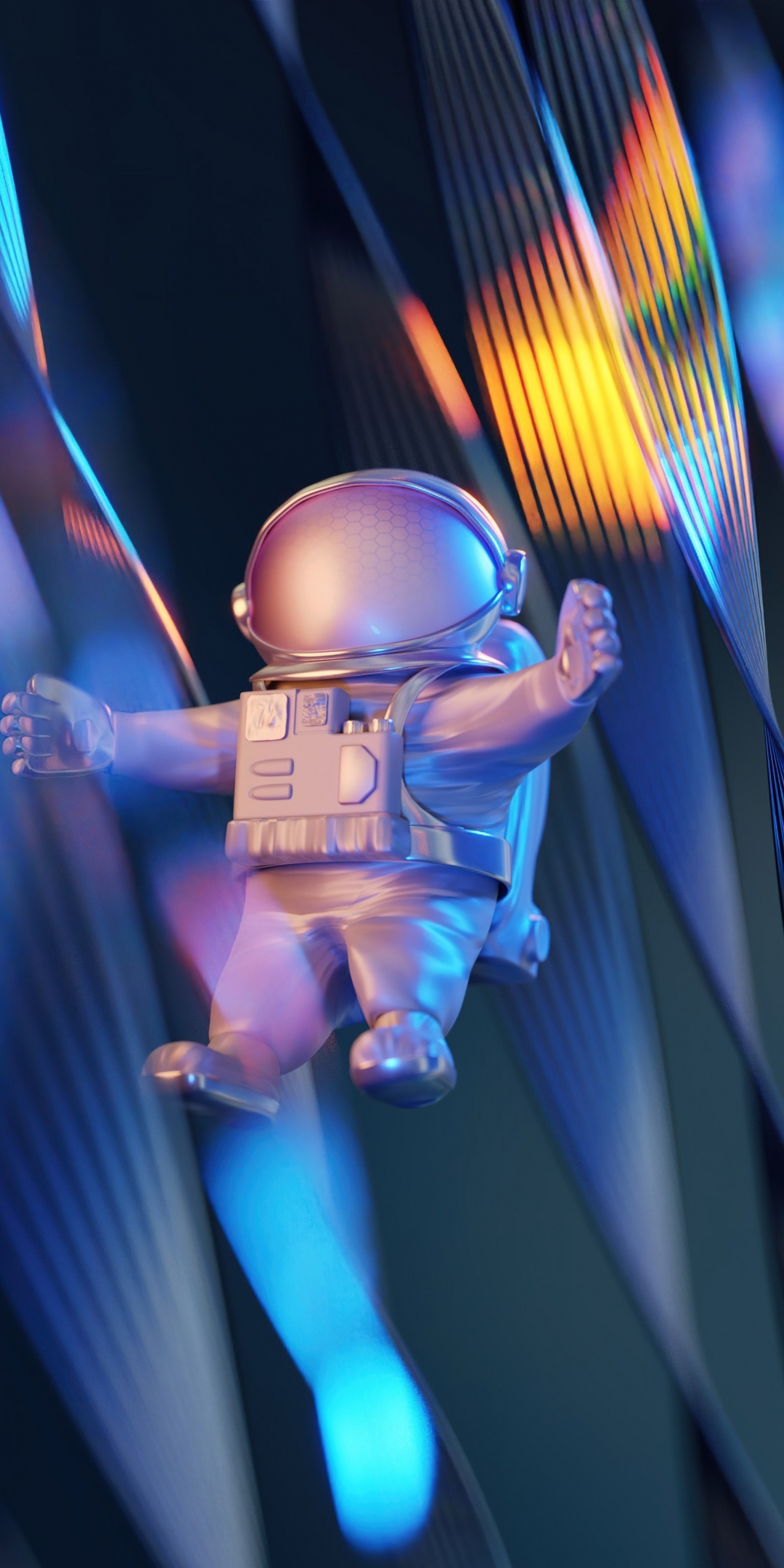 Digital art, fall, astronaut, 1080x2160 wallpaper