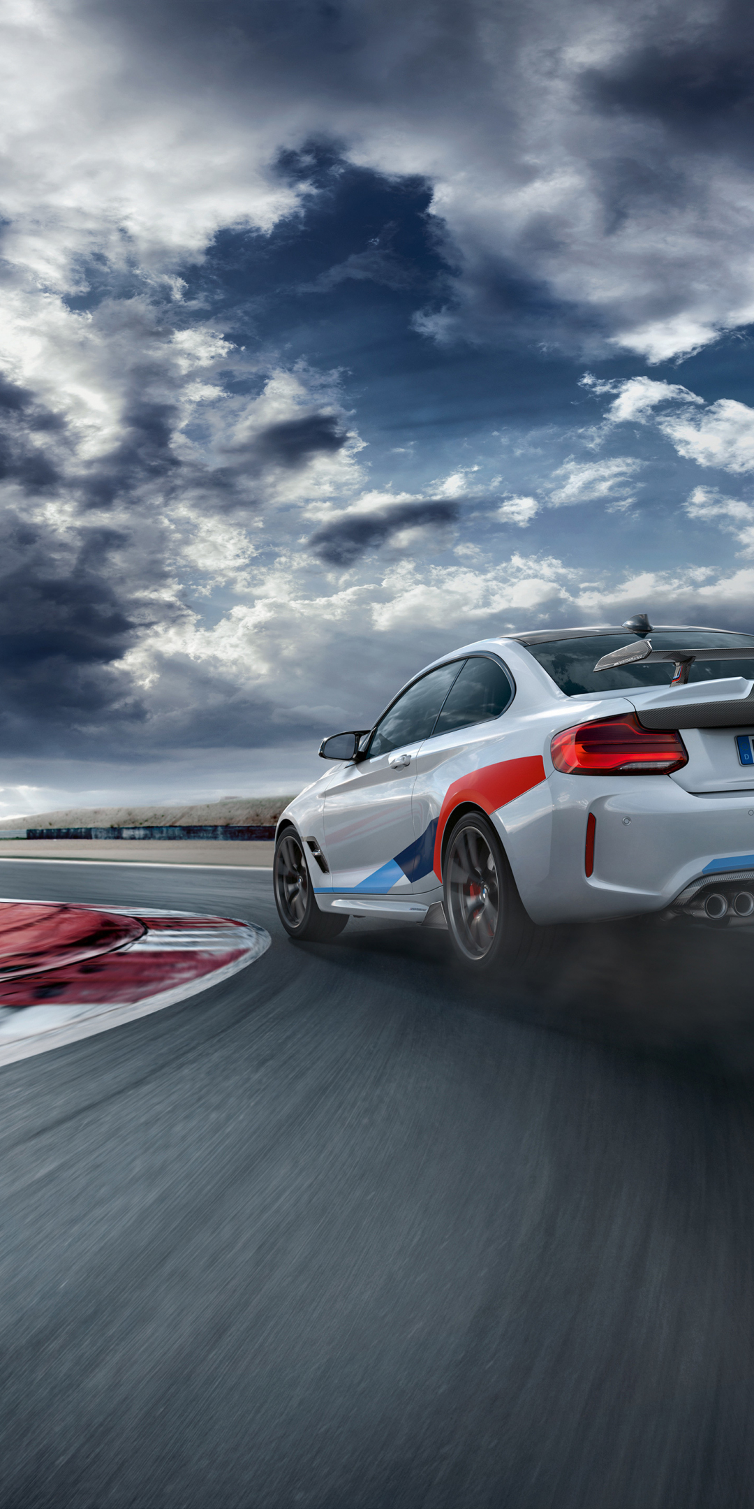 BMW M2 Competition, M Performance, 2018, drift, race track, 1080x2160 wallpaper