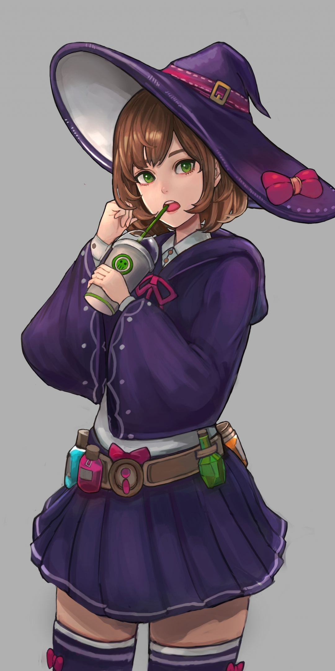 Modern witch, Little Witch Academia, anime girl, art, 1080x2160 wallpaper