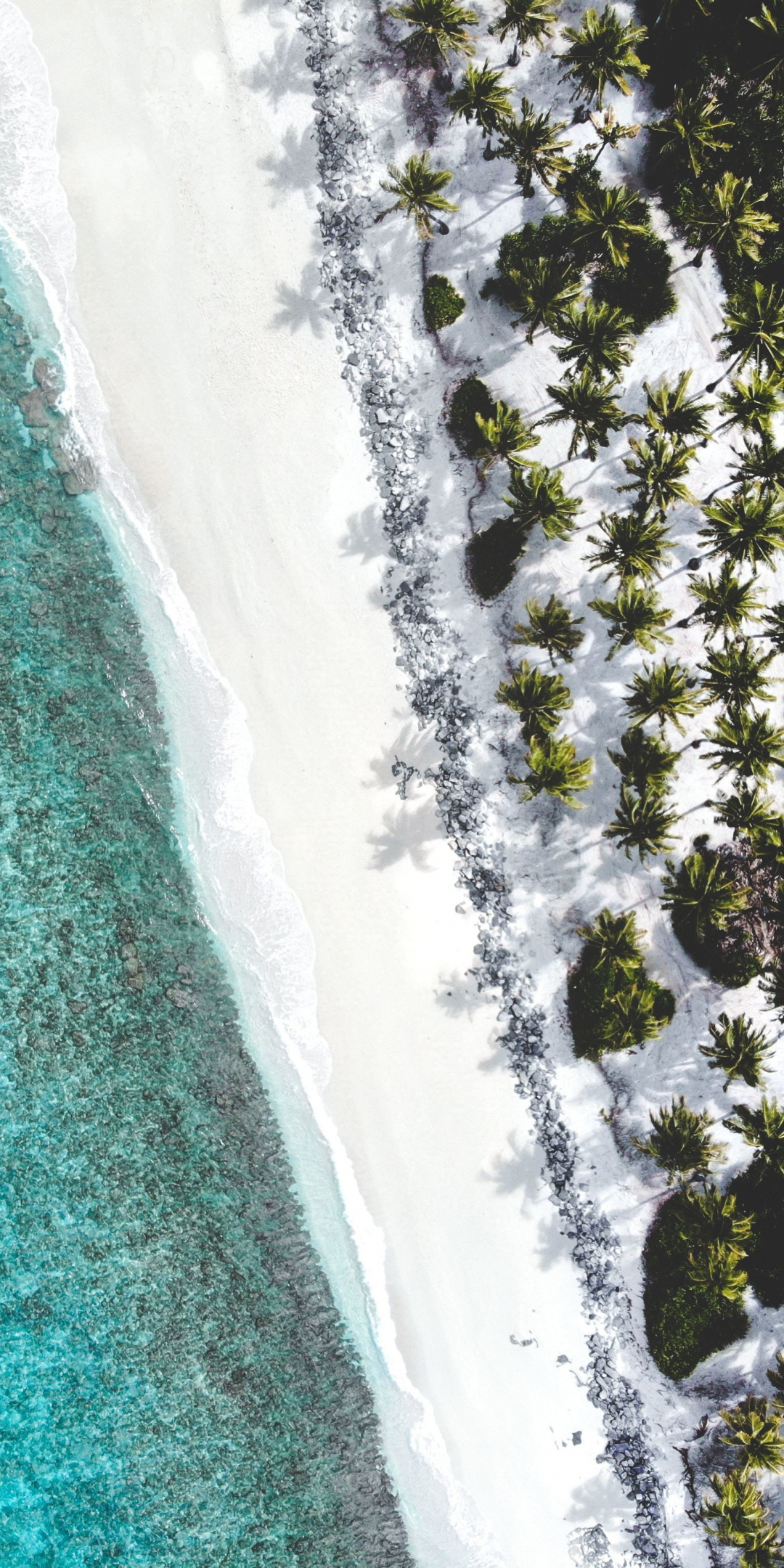 Adorable view, beach, tropical sea, island, 1080x2160 wallpaper