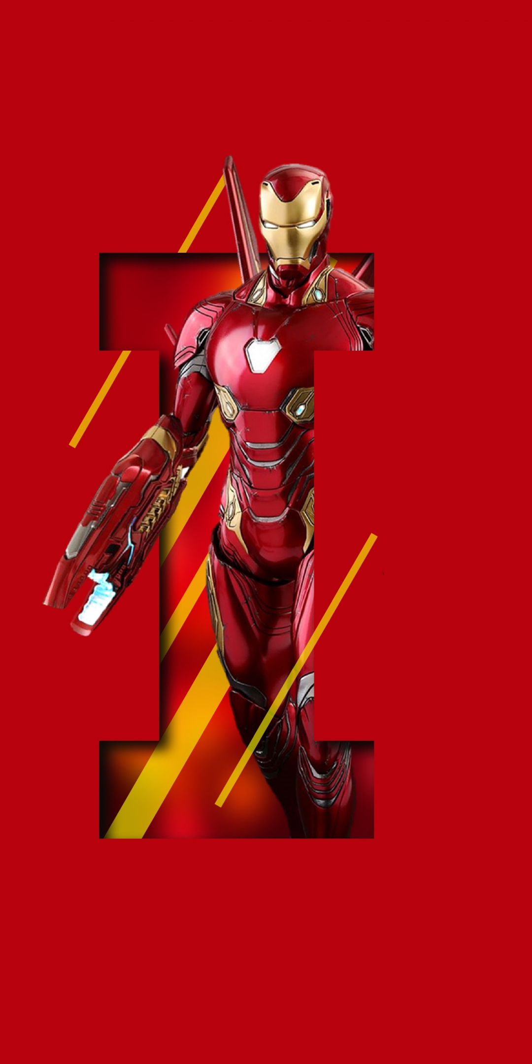 Iron man, artwork, minimal, 1080x2160 wallpaper