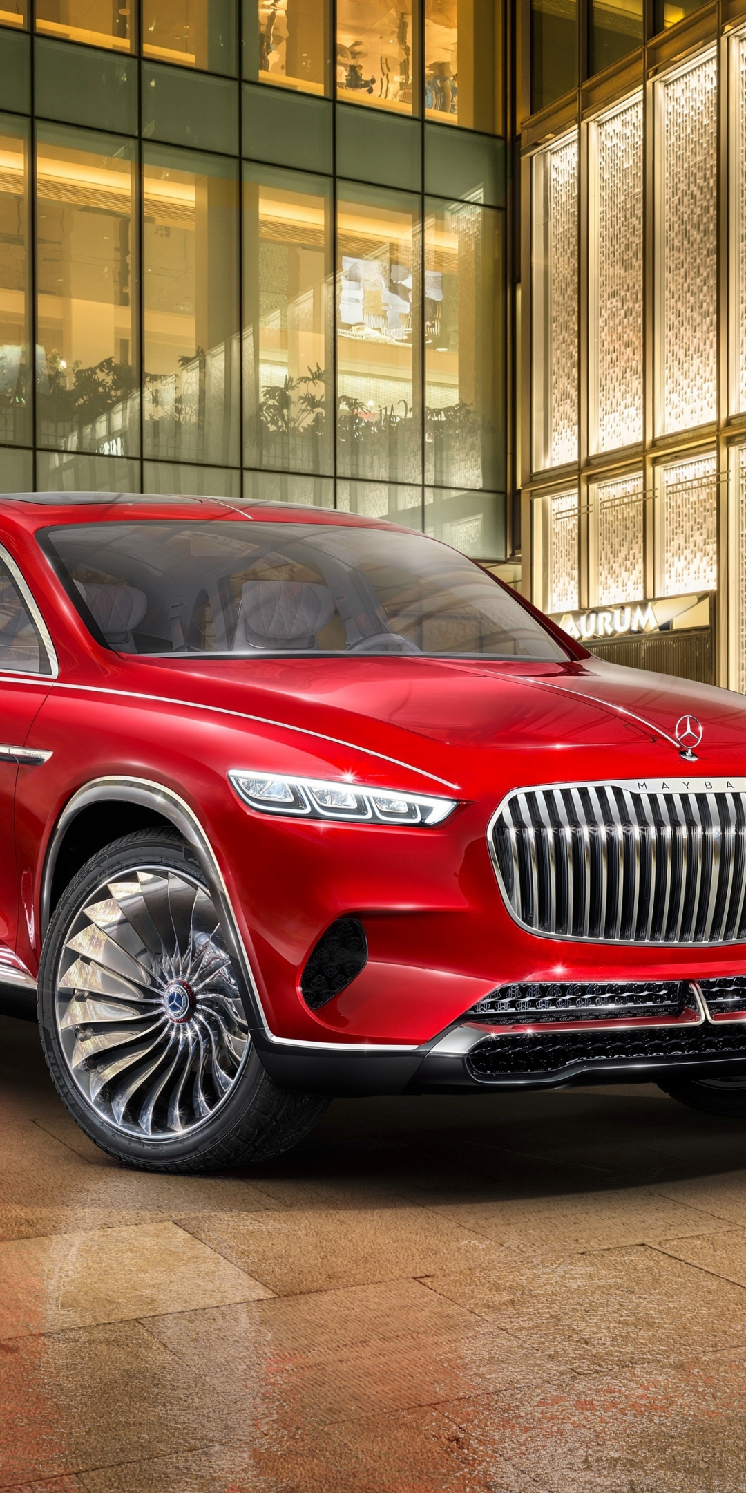 2018 Vision Mercedes-Maybach Ultimate Luxury, concept car, red, 1080x2160 wallpaper