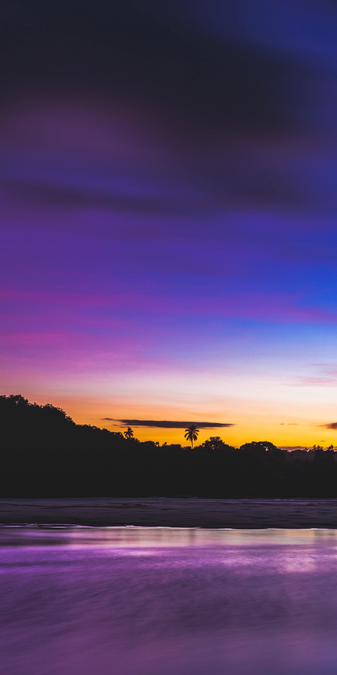 Adorable, sunset, silhouette, lake, 1080x2160 wallpaper