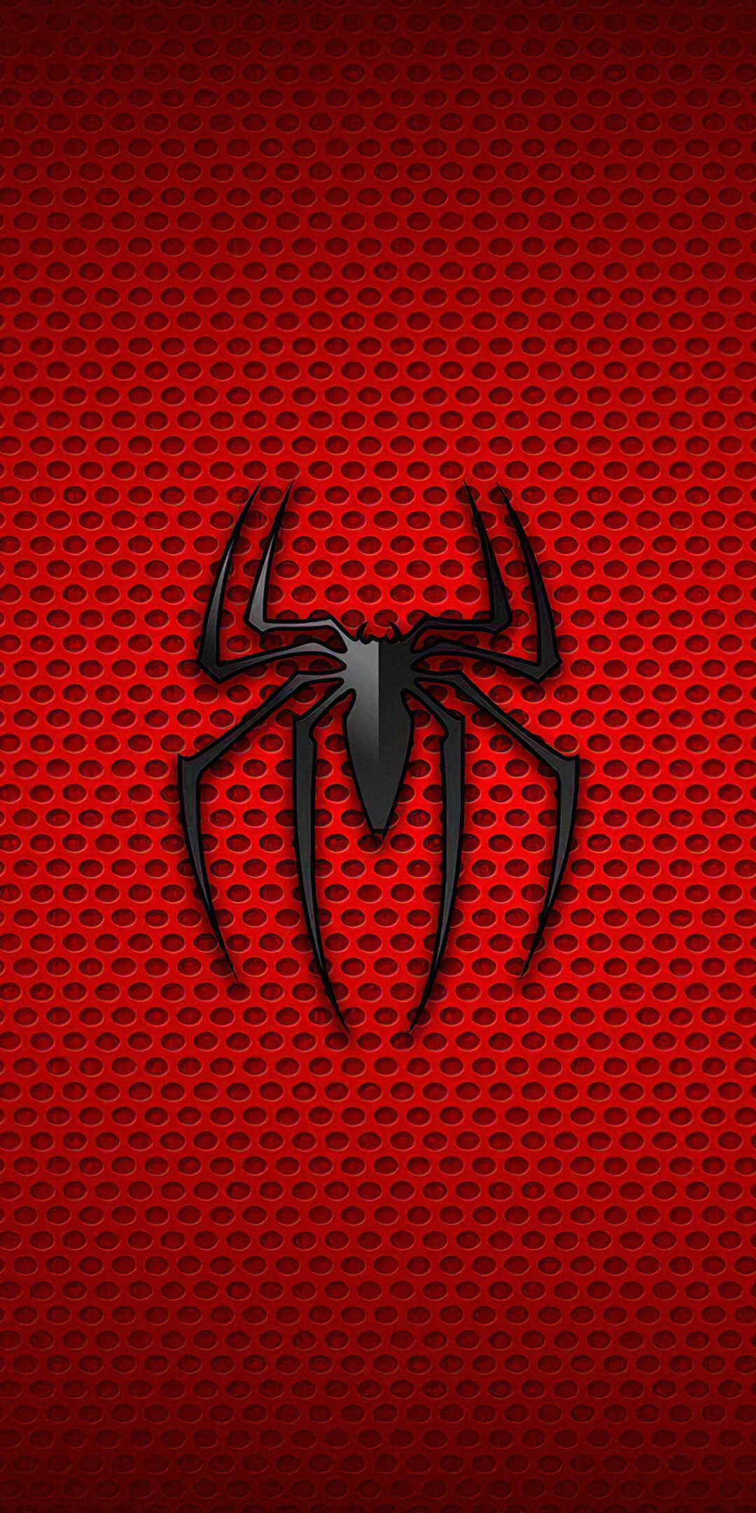 Spider-man, black logo, minimal, 1080x2160 wallpaper