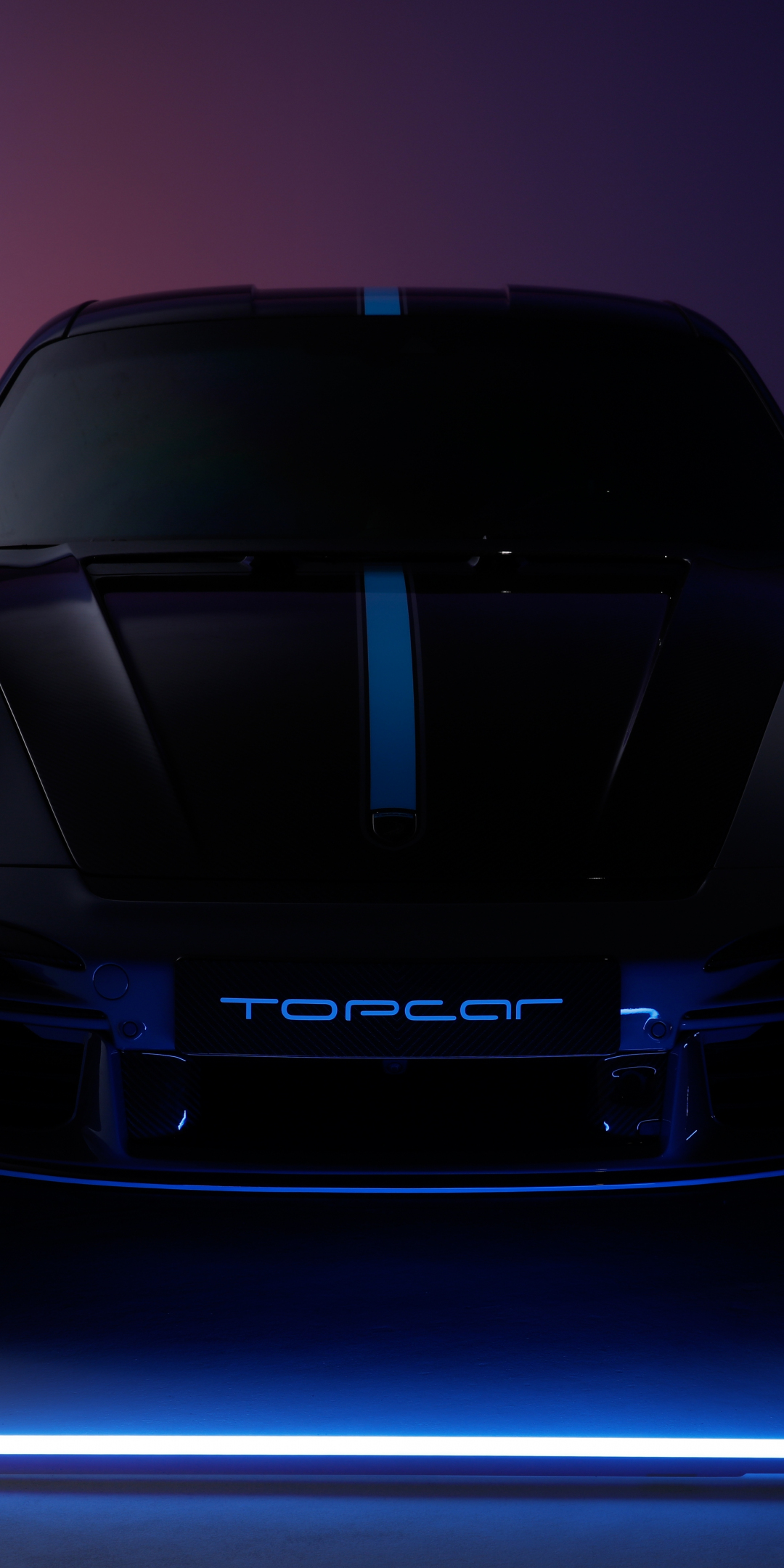 Topcar, Porsche 911 Turbo-S Stinger GTR-3, black sport car, 1080x2160 wallpaper
