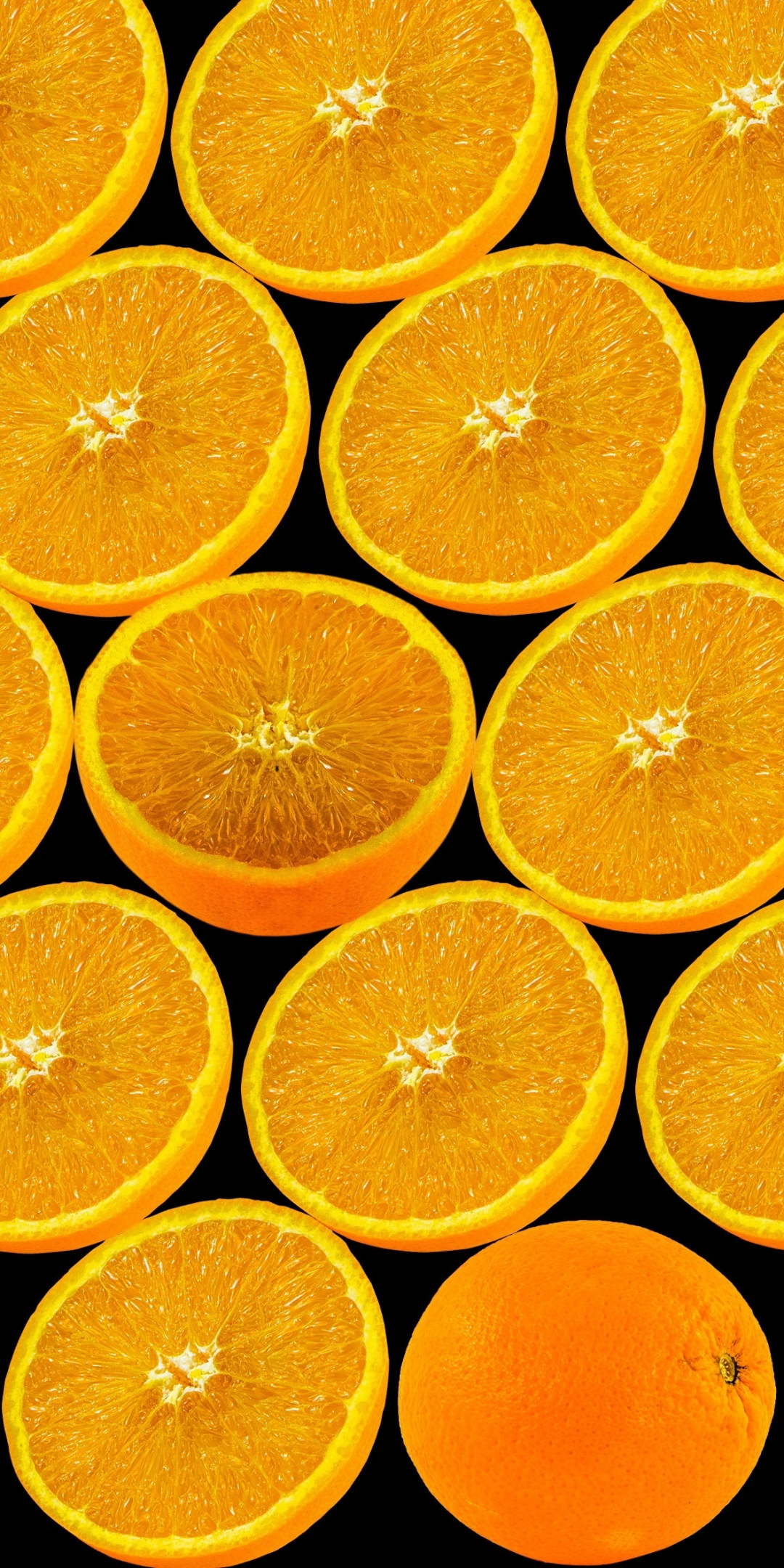 Fruit, orange, pattern, mandarin, 1080x2160 wallpaper