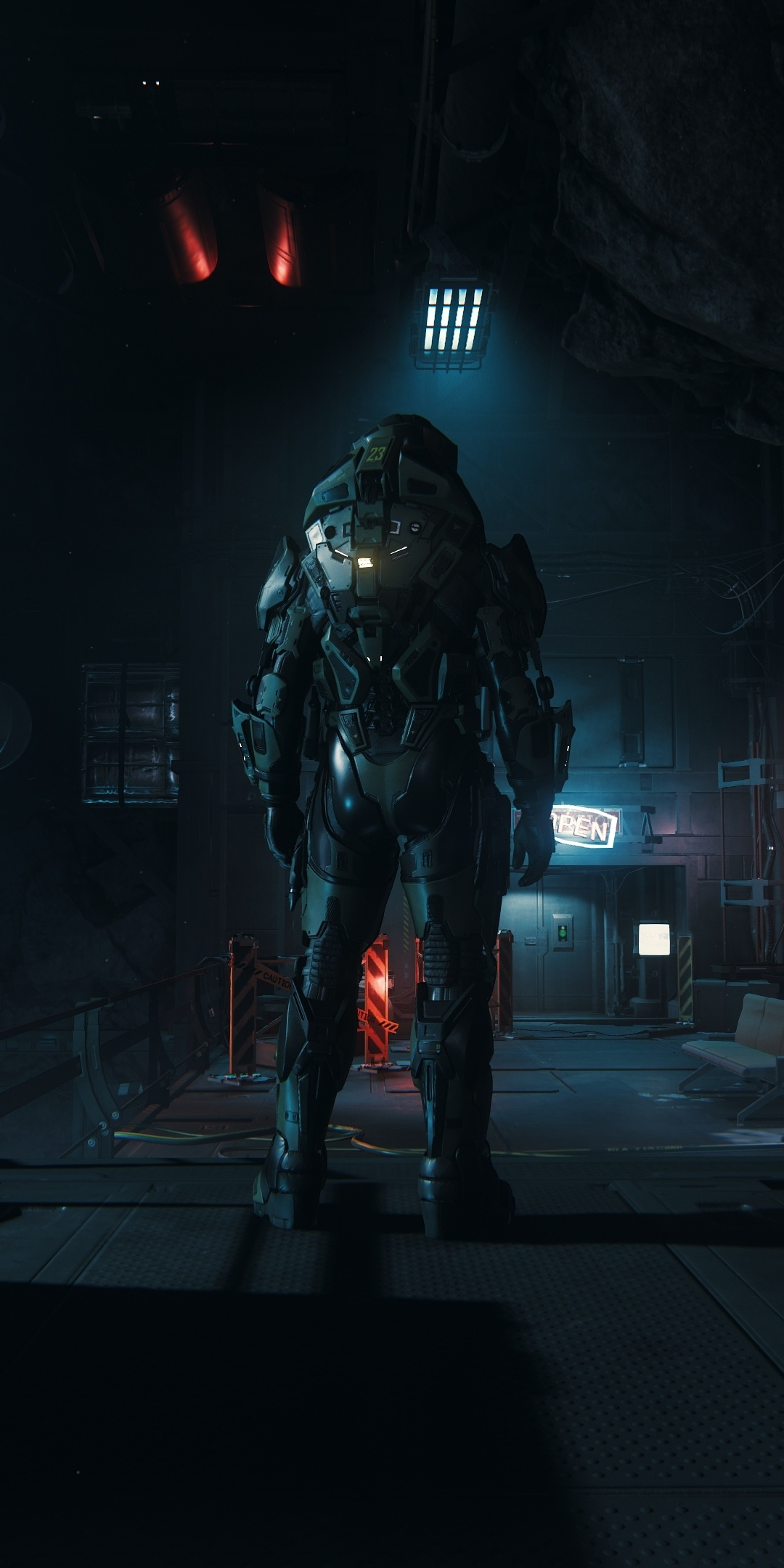 Soldier, dark, video game, Star Citizen, armored suit, 1080x2160 wallpaper
