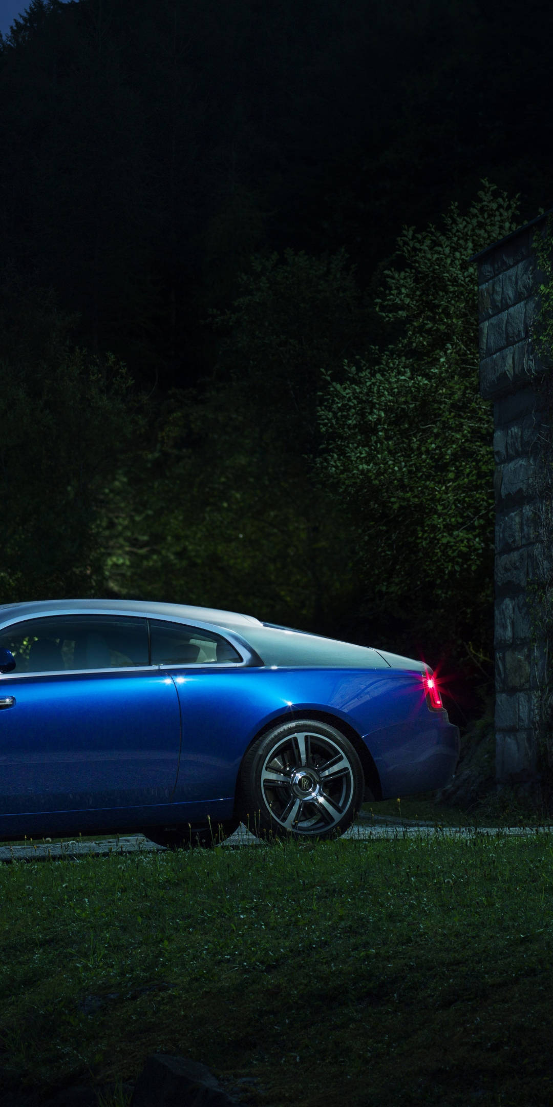Blue, Rolls-Royce Wraith, luxury car, 1080x2160 wallpaper