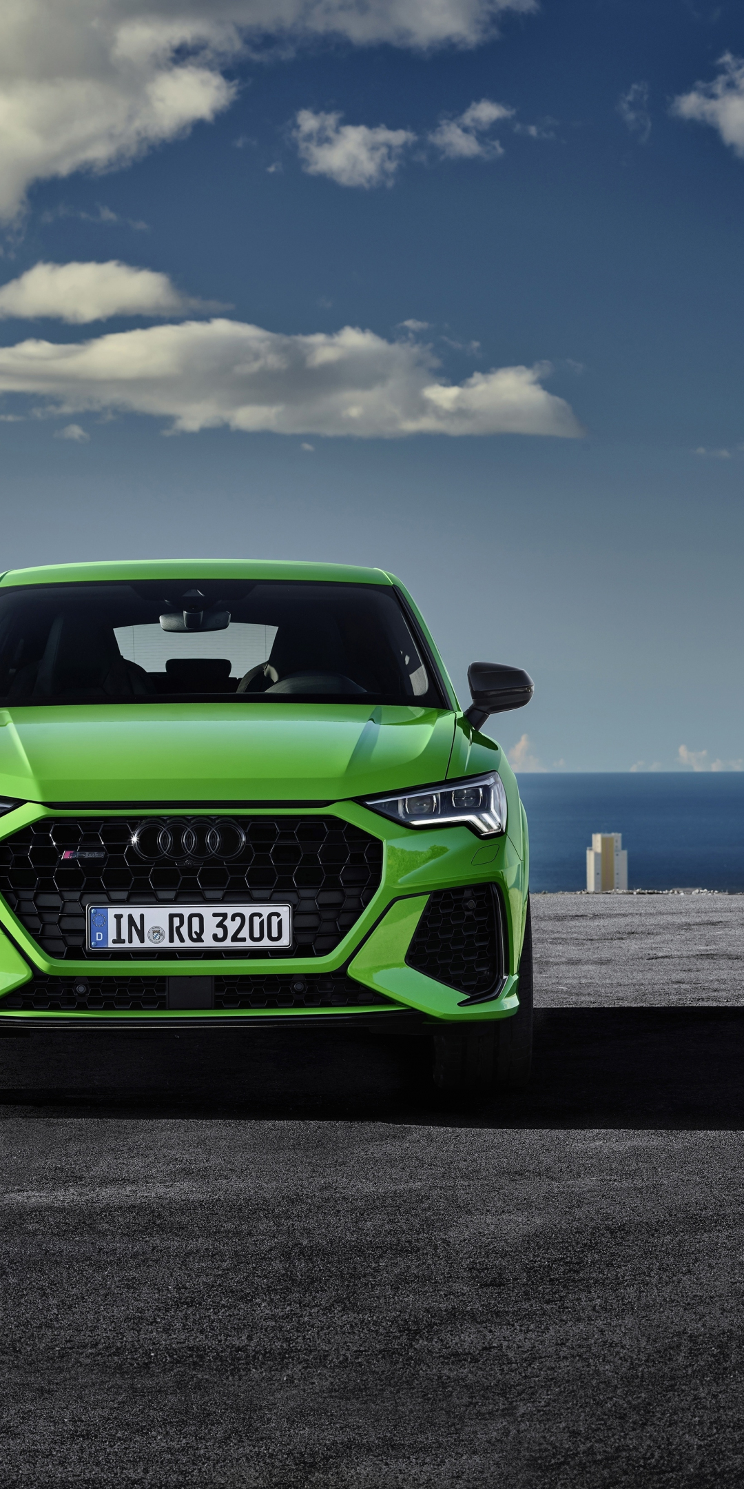 Front-view, Green Audi Q3, 2019, 1080x2160 wallpaper
